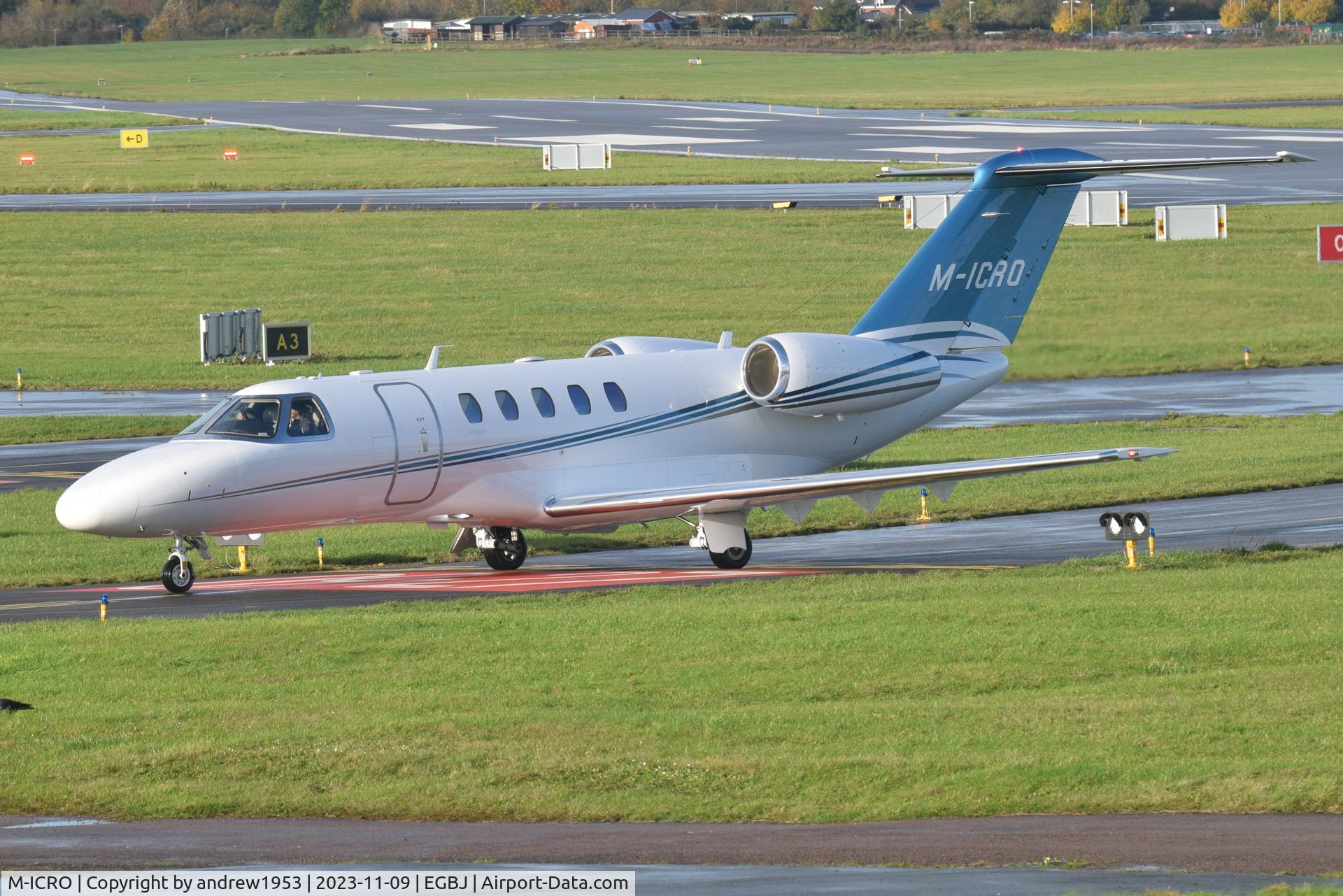 M-ICRO, 2017 Cessna 525C CitationJet CJ4 C/N 525C-0257, M-ICRO at Gloucestershire Airport.