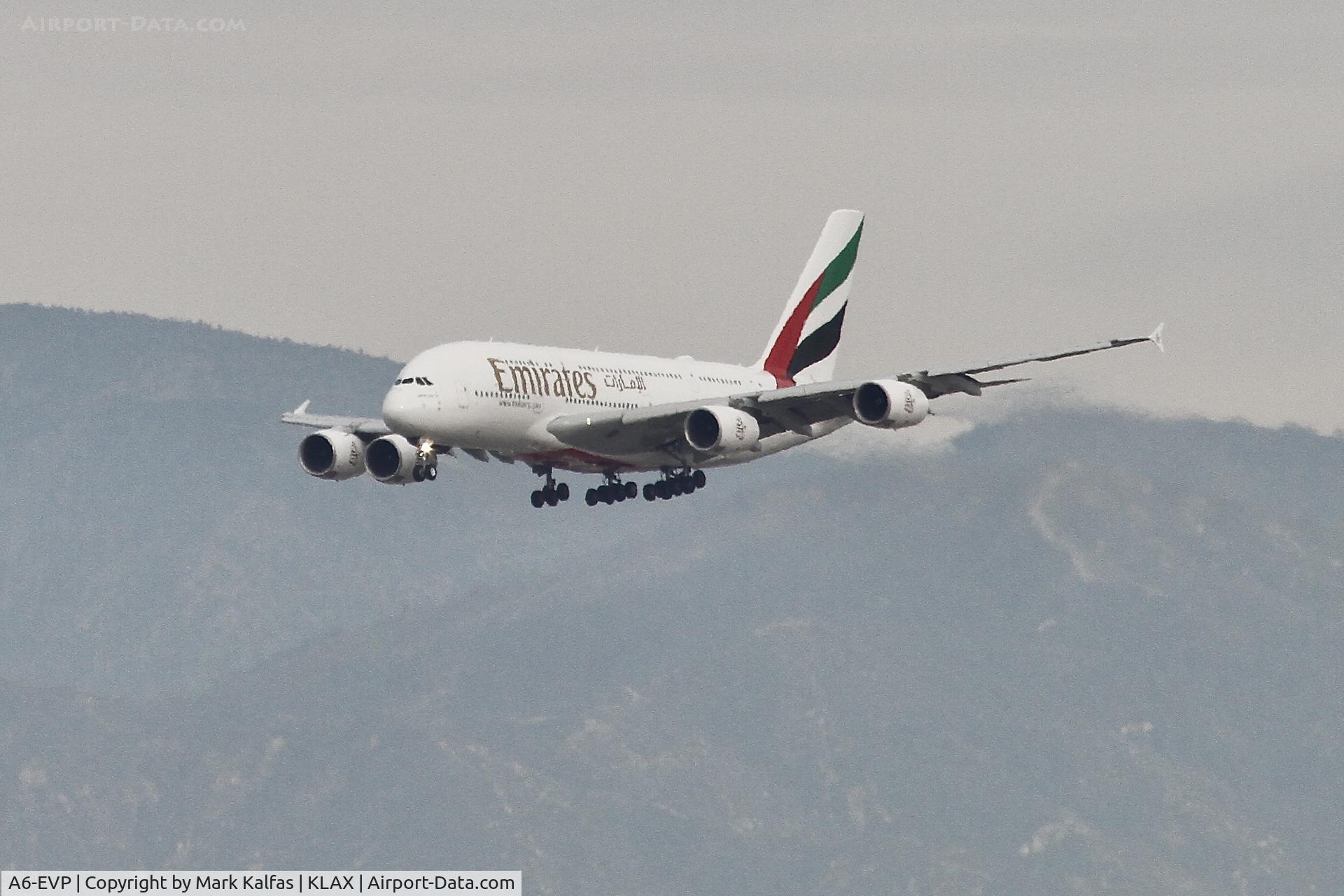 A6-EVP, 2020 Airbus A380-841 C/N 269, Emirates Airbus A388 A6-EVP A380-841 UAE215 OMDB-KLAX