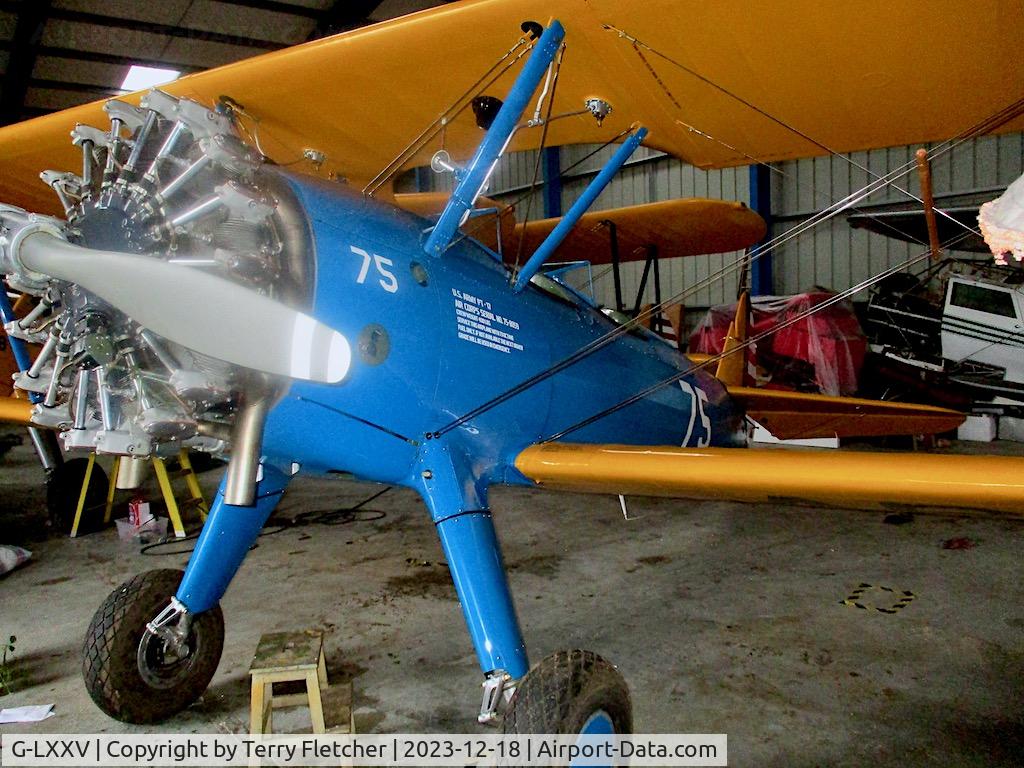 G-LXXV, 1943 Boeing E75N1 Kaydet C/N 75-8059, At Enstone