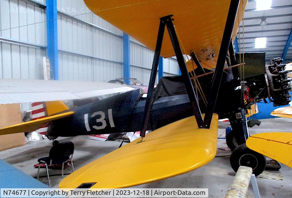 N74677, 1943 Boeing A75N1(PT17) C/N 75-7875, At Enstone