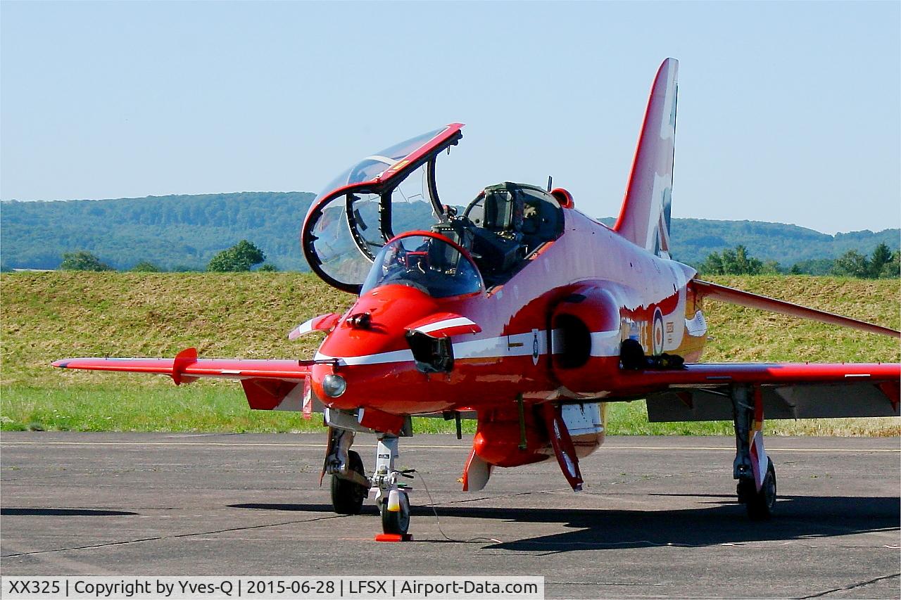 XX325, 1980 Hawker Siddeley Hawk T.1 C/N 169/312150, Red Arrows Hawker Siddeley Hawk T.1A, Luxeuil-Saint Sauveur Air Base 116 (LFSX)