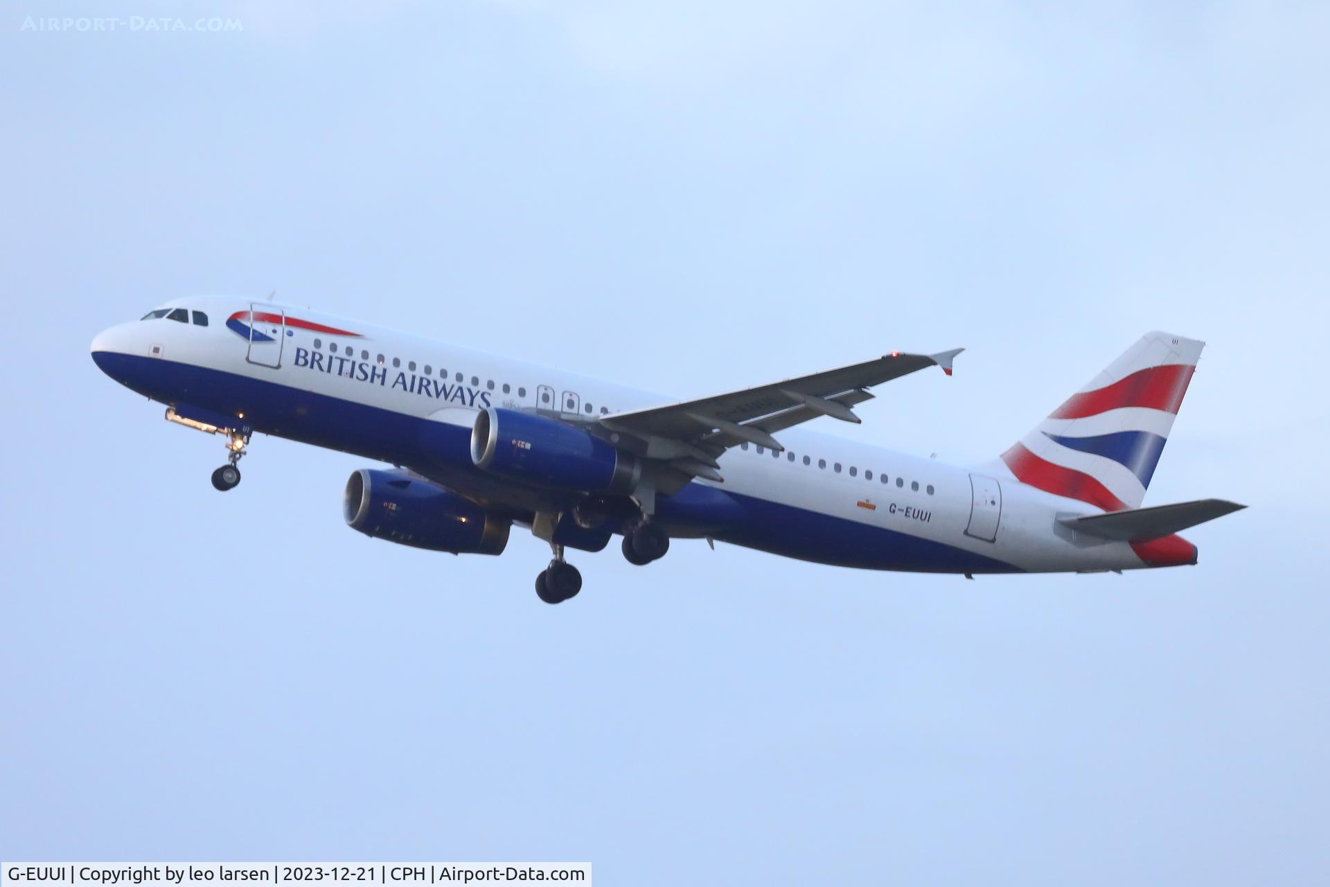 G-EUUI, 2002 Airbus A320-232 C/N 1871, Copenhagen 21.12.2023