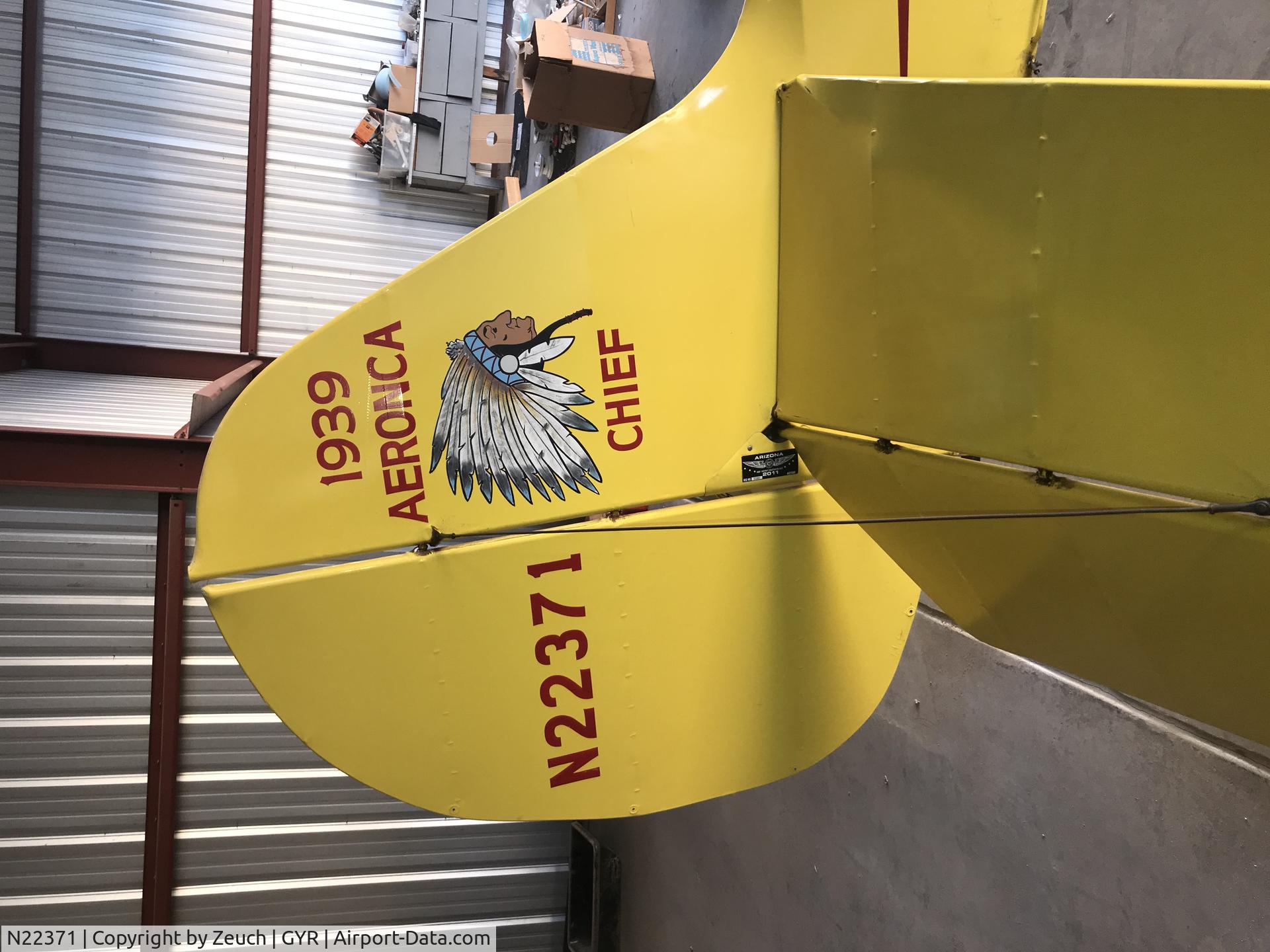 N22371, 1939 Aeronca 50-C C/N C3709, Tail art
