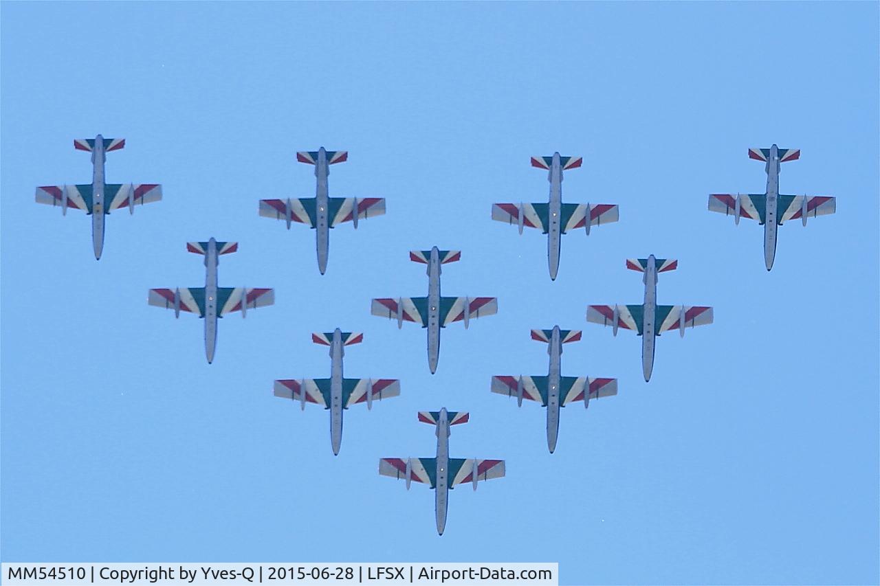 MM54510, Aermacchi MB-339PAN C/N 6726/121/AA058, Aermacchi MB-339PAN, N°1 of Frecce Tricolori Aerobatic Team 2015, Luxeuil-Saint Sauveur Air Base 116 (LFSX)