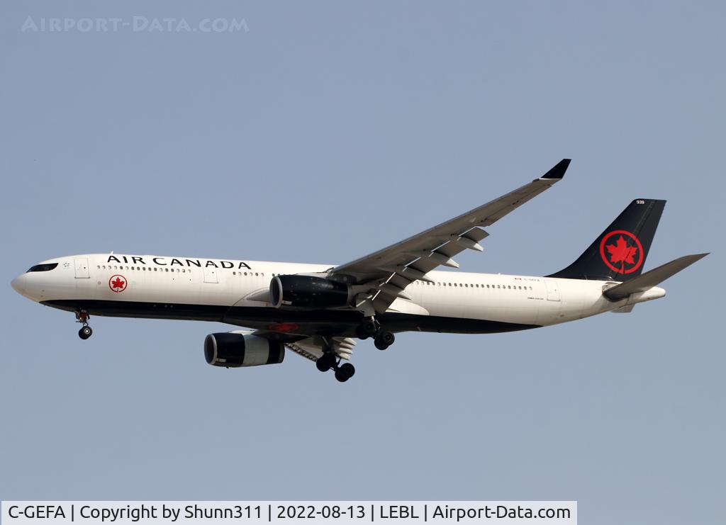 C-GEFA, 2009 Airbus A330-343 C/N 997, Landing rwy 24R in new c/s