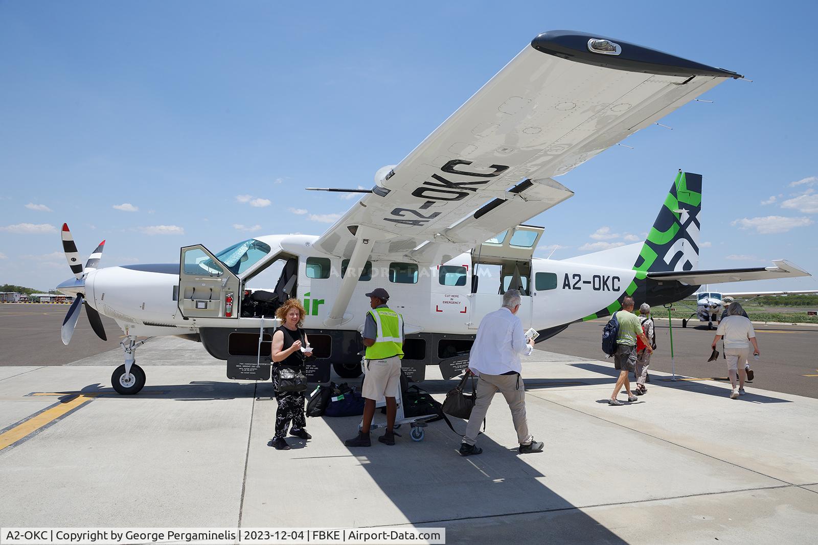 A2-OKC, Cessna 208B Grand Caravan EX C/N 208B5422, About to depart for Savuti airstrip.