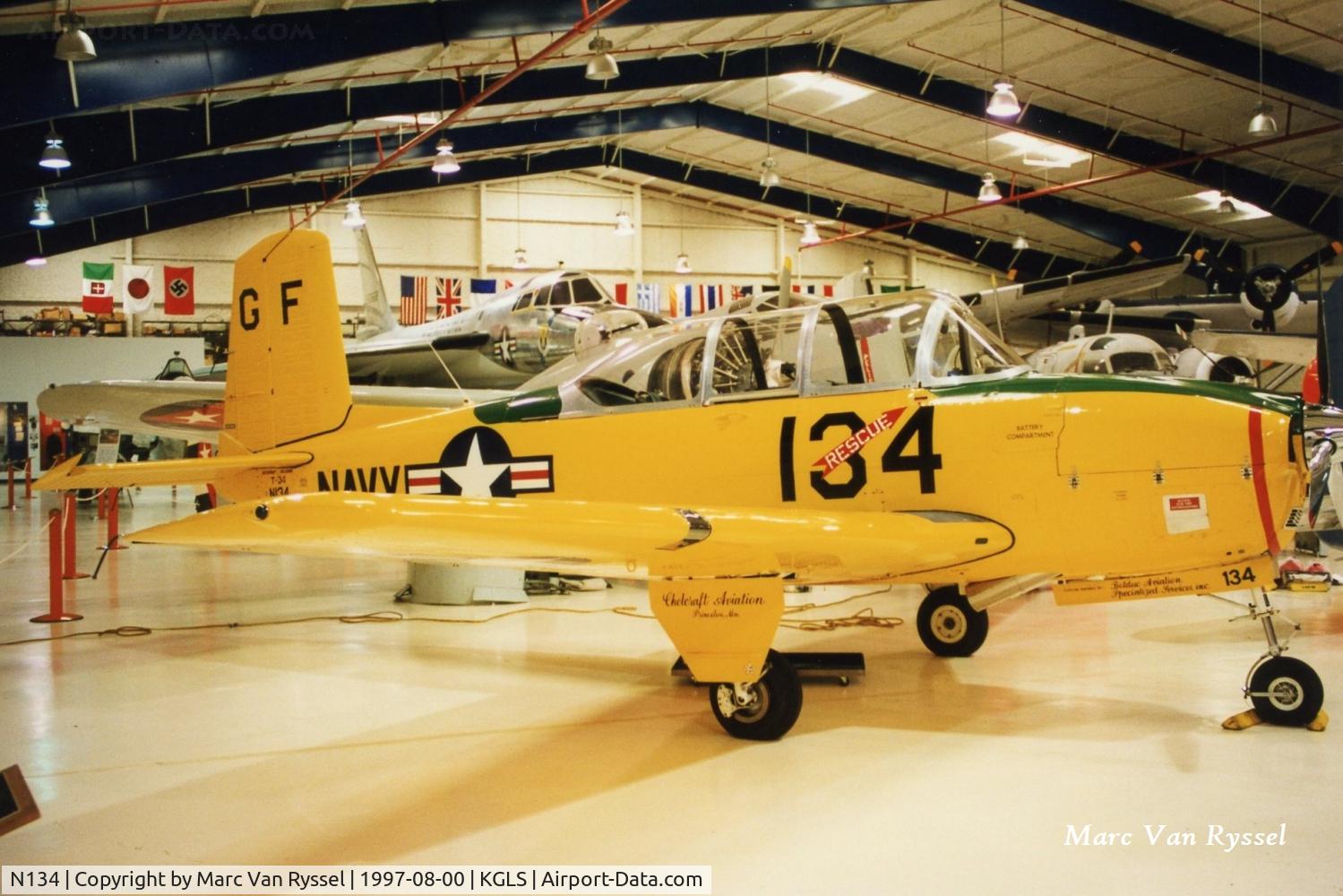 N134, 1953 Beech (CCF) T-34A (A45) Mentor C/N CCF34-104, Lone Star Flight Museum at Galveston.