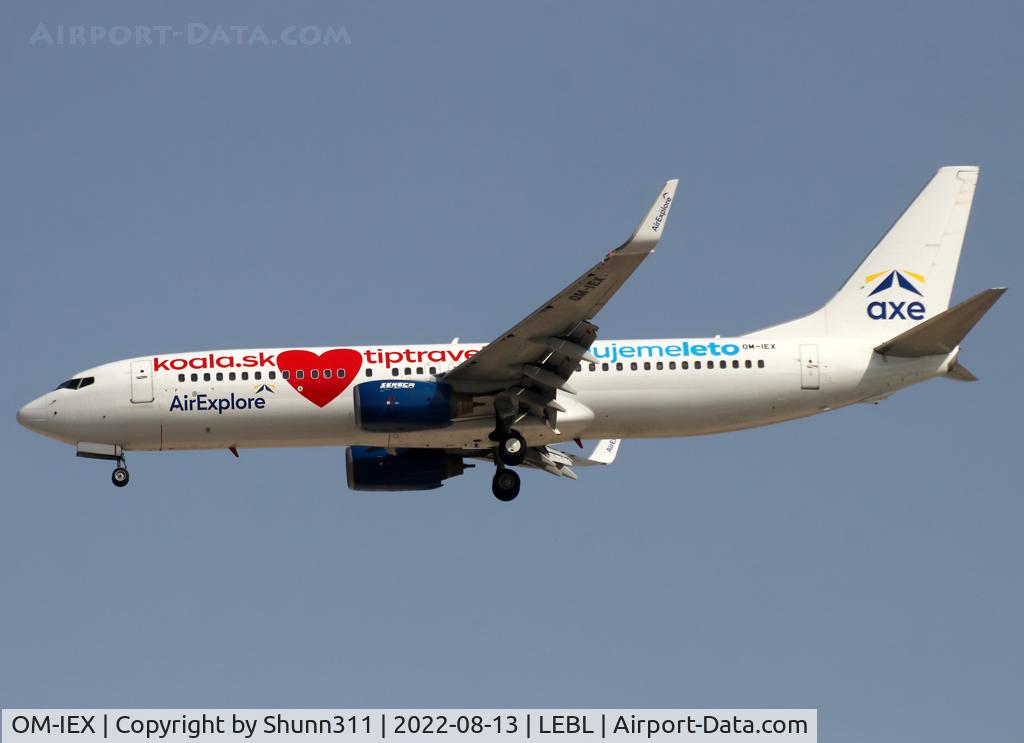 OM-IEX, 2004 Boeing 737-8BK C/N 33016, Landing rwy 24R with special c/s