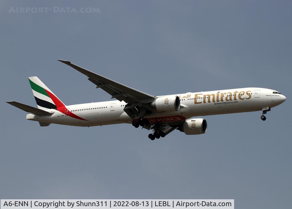 A6-ENN, 2014 Boeing 777-31H/ER C/N 41360, Landing rwy 06L