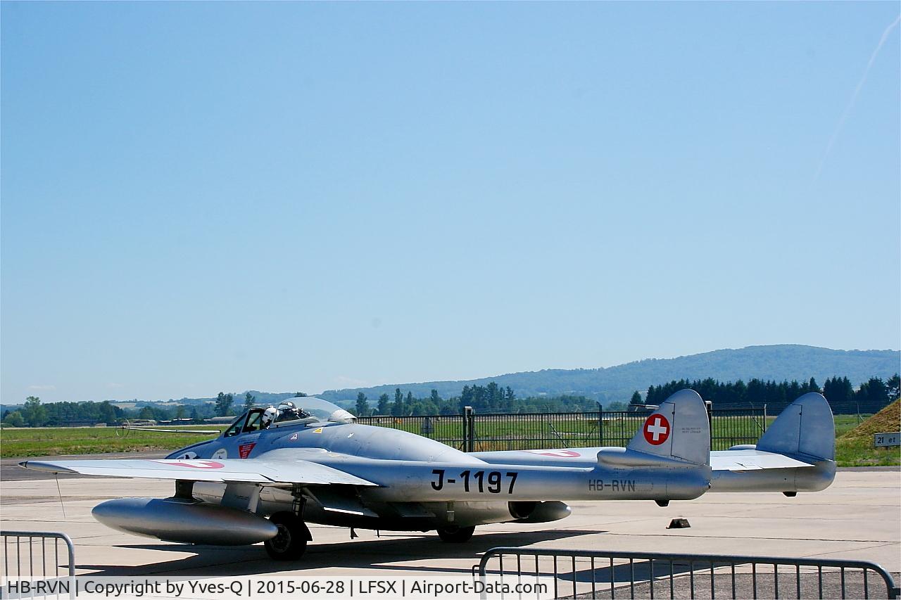 HB-RVN, 1952 De Havilland (FFA) Vampire FB.6 (DH-100) C/N 706, De Havilland (FFA) Vampire FB.6 (DH-100), Taxiing, Luxeuil-Saint Sauveur Air Base 116 (LFSX)