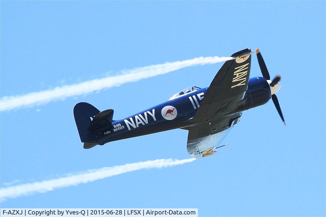 F-AZXJ, 1949 Hawker Sea Fury FB.11 C/N 37733, Hawker Sea Fury FB.11, On display, Luxeuil-Saint Sauveur Air Base 116 (LFSX)
