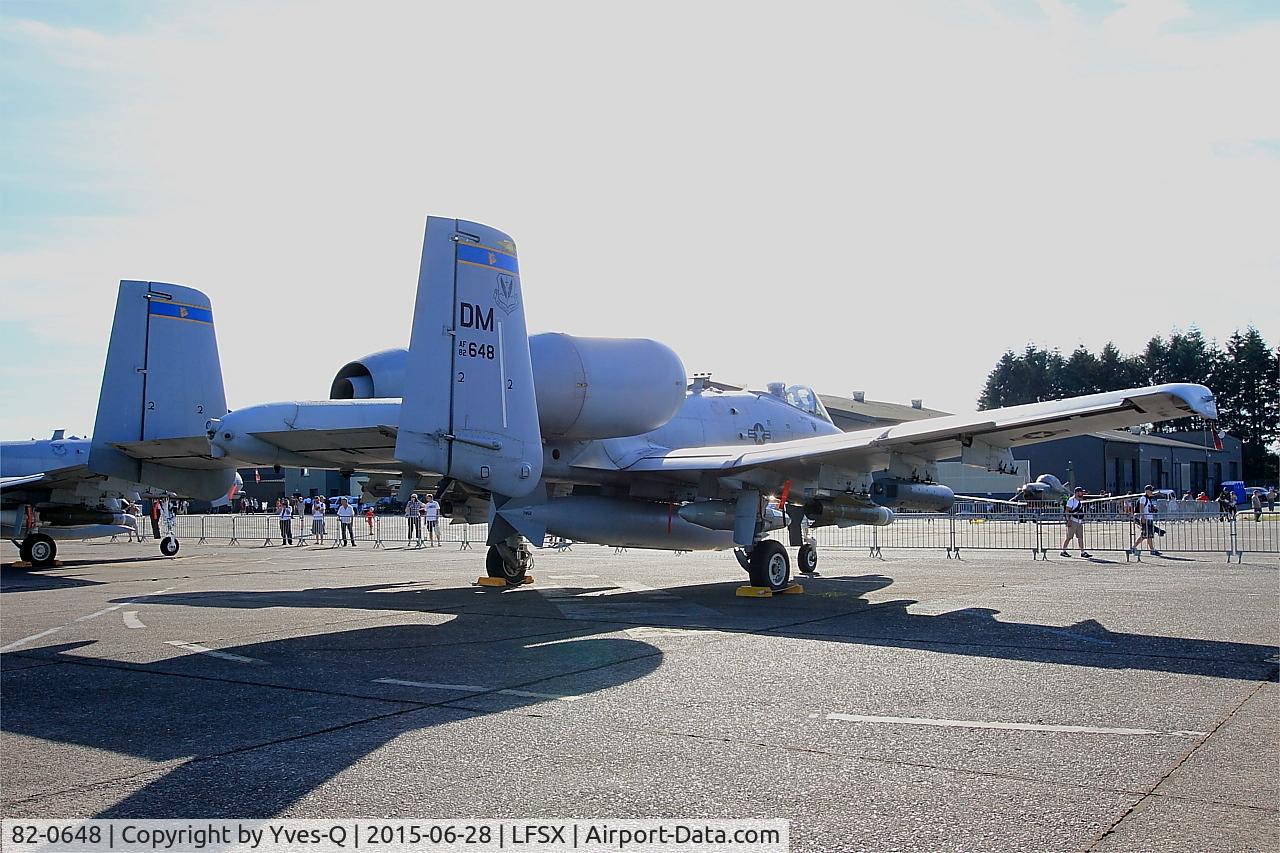 82-0648, 1982 Fairchild Republic A-10C Thunderbolt II C/N A10-0696, Fairchild Republic A-10A Thunderbolt II, Static display, Luxeuil-Saint Sauveur Air Base 116 (LFSX)