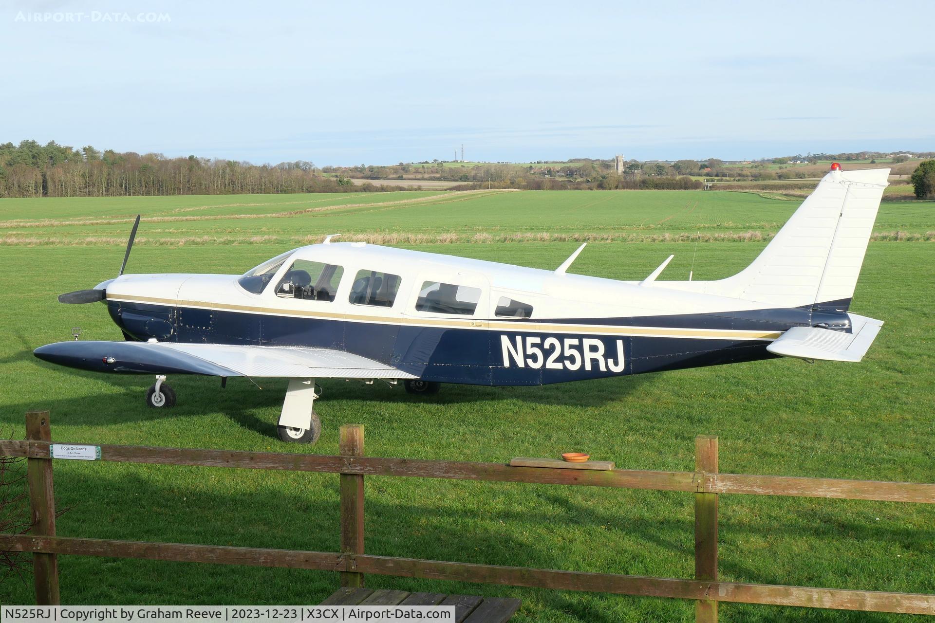 N525RJ, 1977 Piper PA-32R-300 Cherokee Lance C/N 32R7780278, Parked at Northrepps.