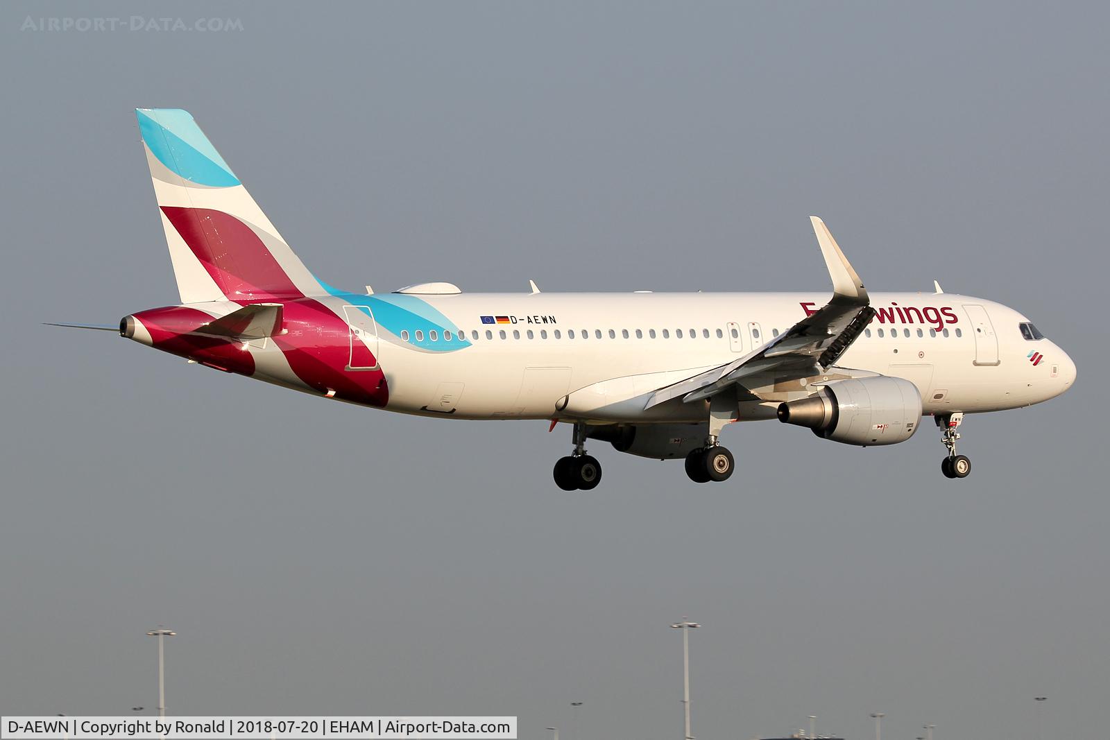D-AEWN, 2016 Airbus A320-214 C/N 7393, at spl