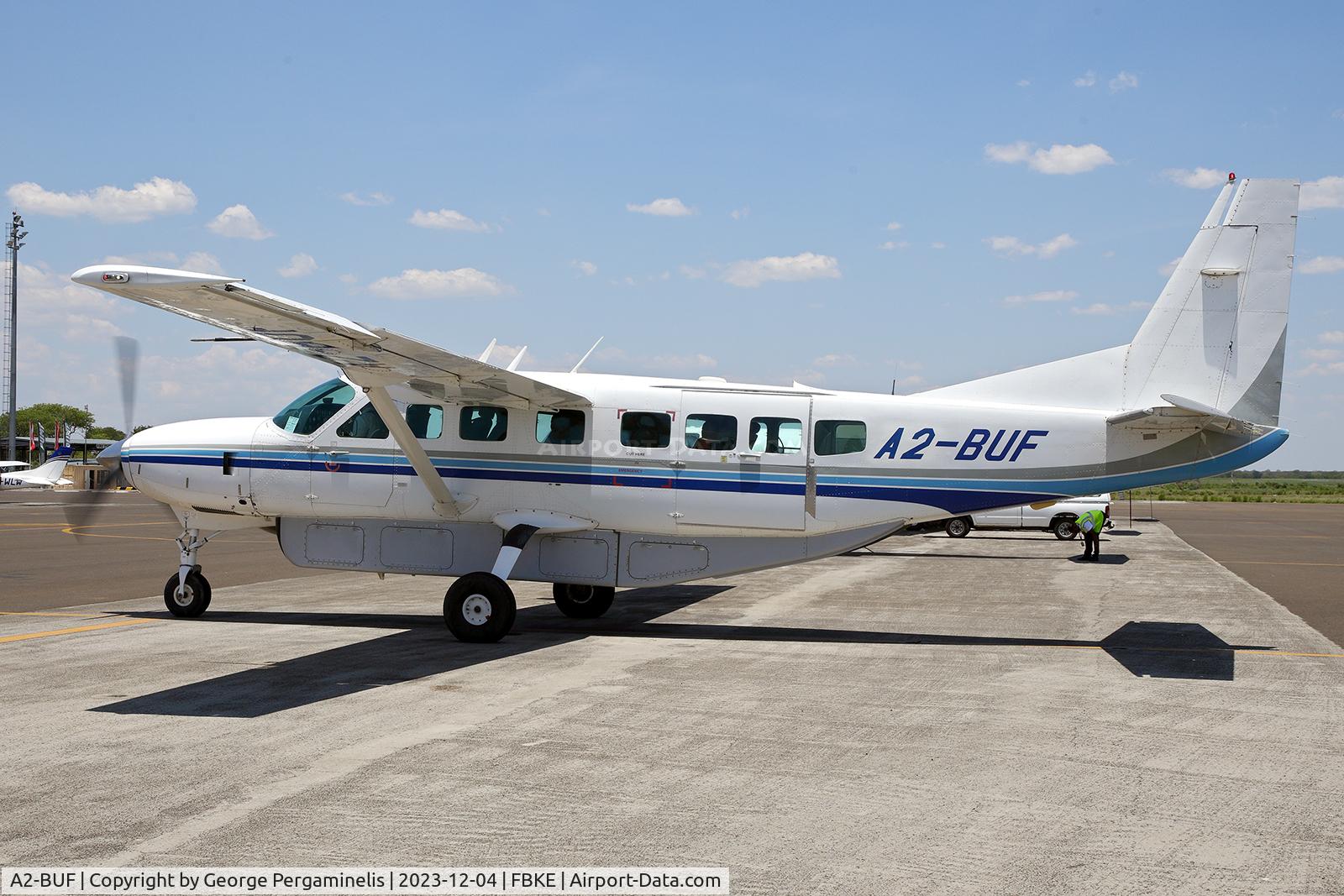 A2-BUF, Cessna 208B Caravan I C/N 208B0815, Departing Kasane for destination unknown.