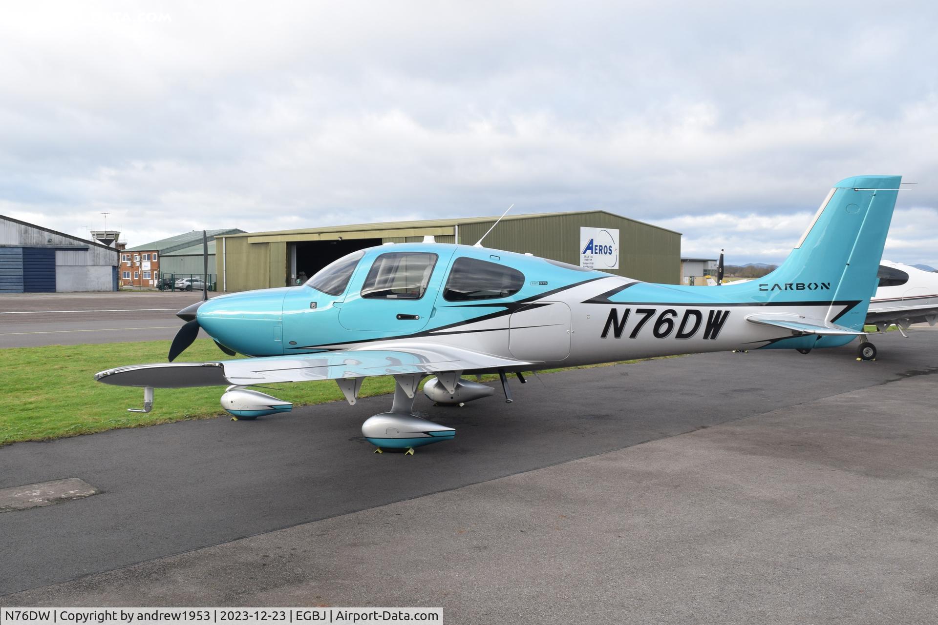 N76DW, 2022 Cirrus SR-22T Carbon C/N 9005, N76DW at Gloucestershire Airport.