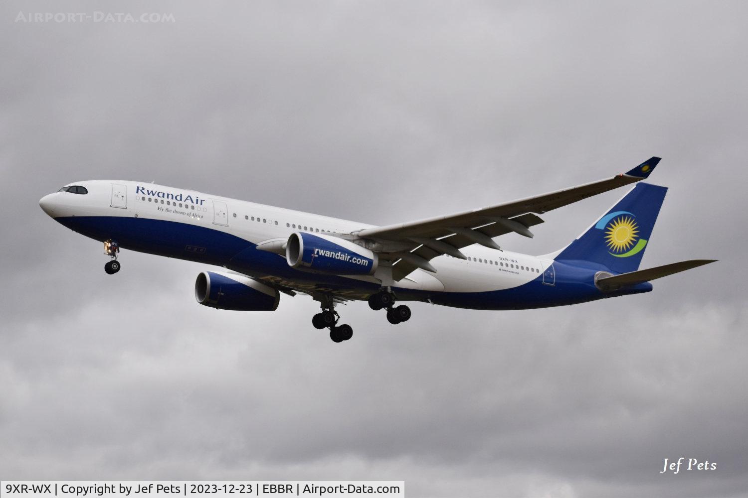 9XR-WX, 2011 Airbus A330-243 C/N 1224, Landing at Brussels Airport.