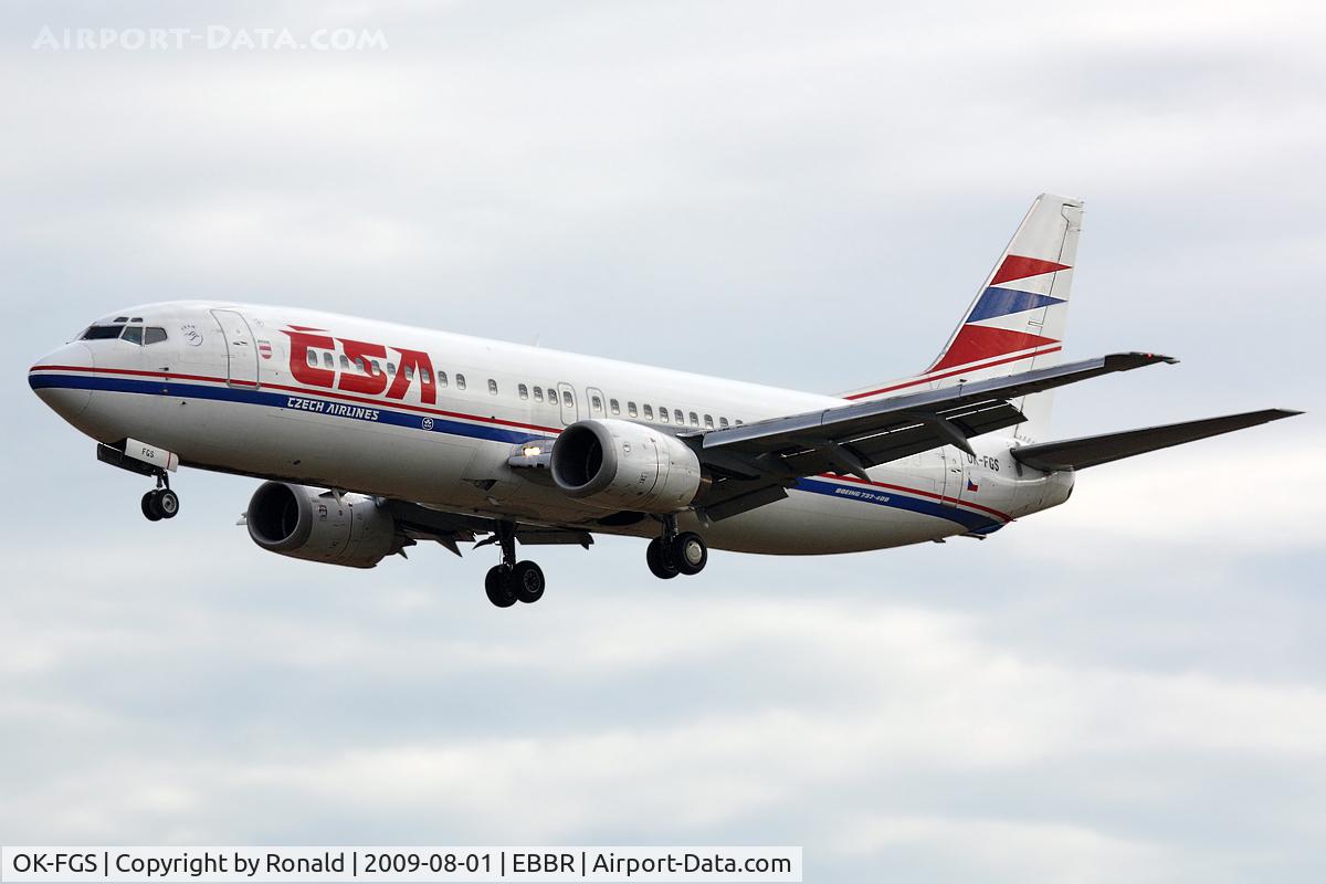 OK-FGS, 2000 Boeing 737-45S C/N 28478, at bru