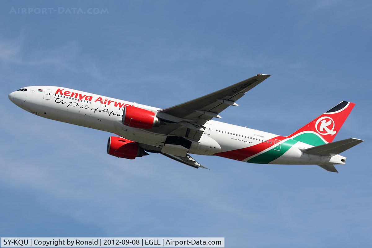 5Y-KQU, 2004 Boeing 777-2U8/ER C/N 33681, at lhr