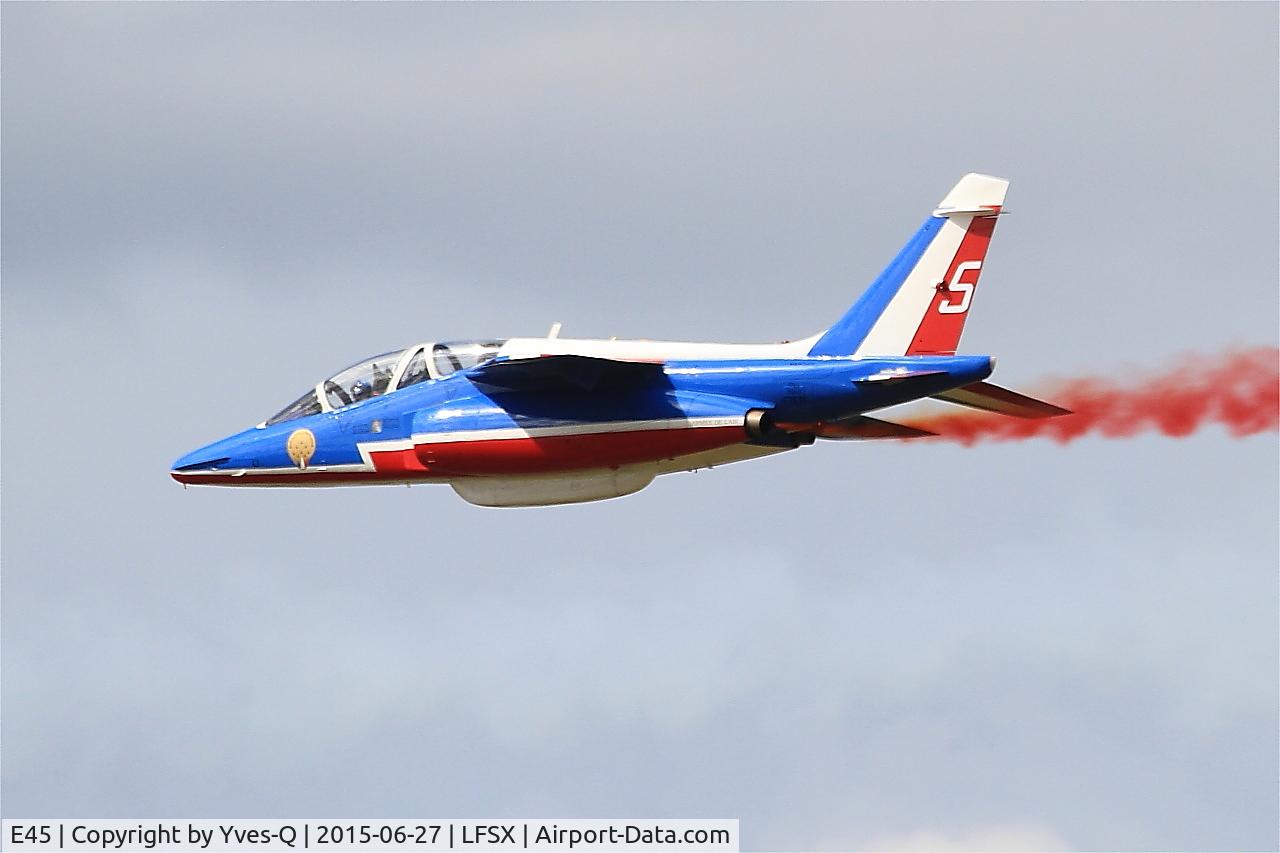 E45, Dassault-Dornier Alpha Jet E C/N E45, Dassault-Dornier Alpha Jet E (F-TETF), Athos 05 of Patrouille de France 2015, Luxeuil-St Sauveur Air Base 116 (LFSX)