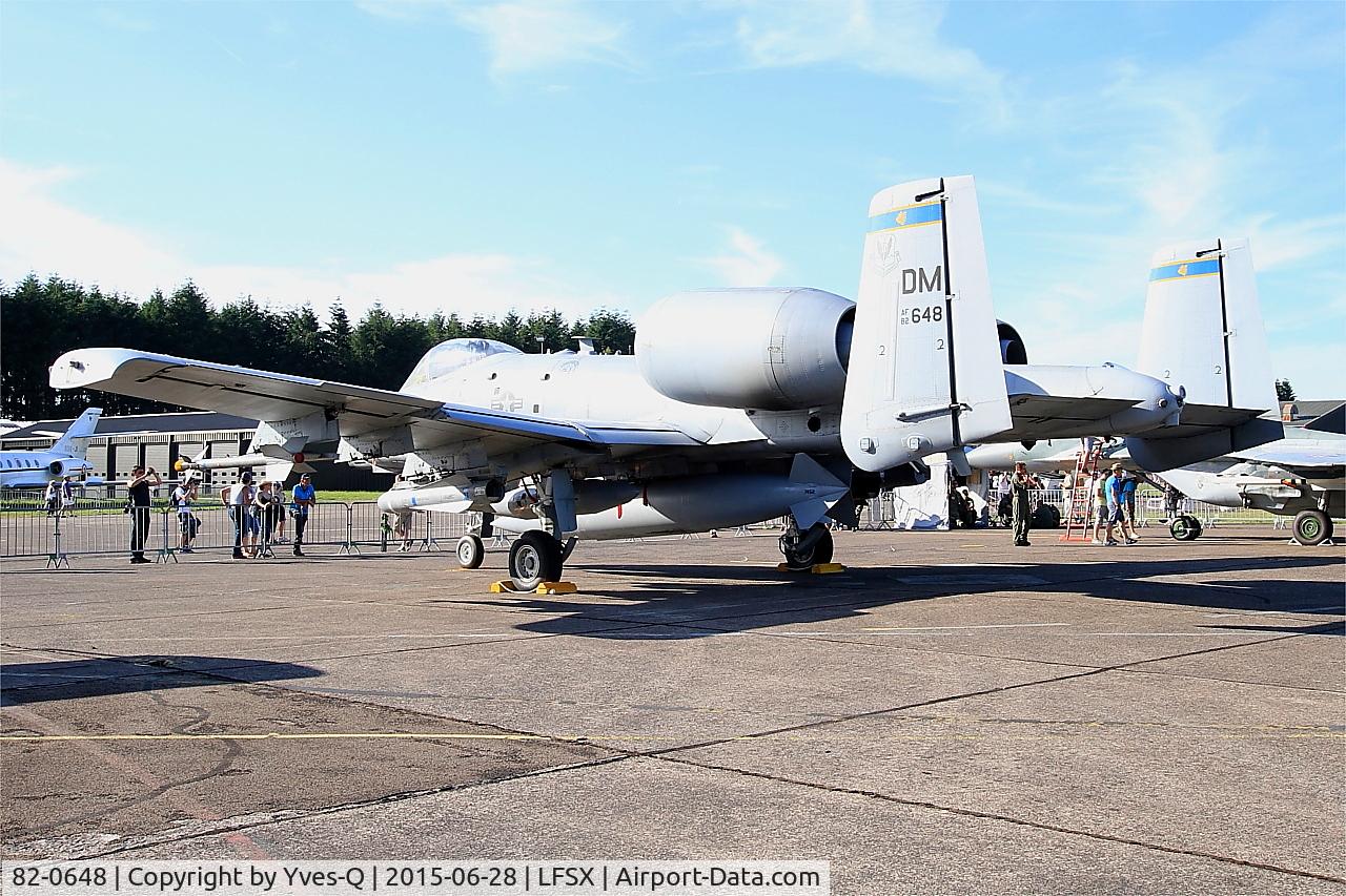 82-0648, 1982 Fairchild Republic A-10C Thunderbolt II C/N A10-0696, Fairchild Republic A-10A Thunderbolt II, Static display, Luxeuil-Saint Sauveur Air Base 116 (LFSX)