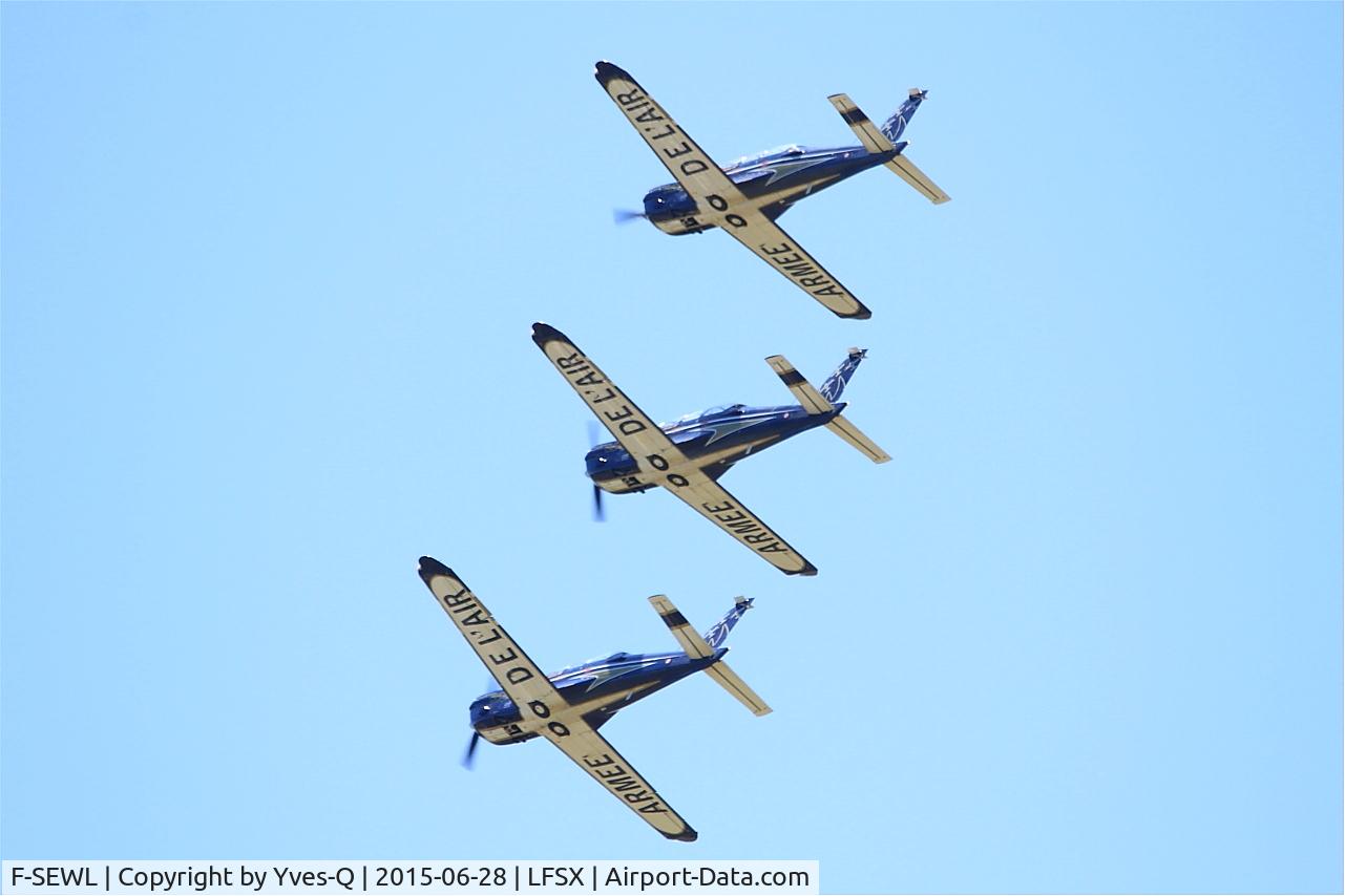 F-SEWL, Socata TB-30 Epsilon C/N 69, Socata TB-30 Epsilon (F-SEWL), French Air Force aerobatic team, on display, Luxeuil-Saint Sauveur Air Base 116 (LFSX)