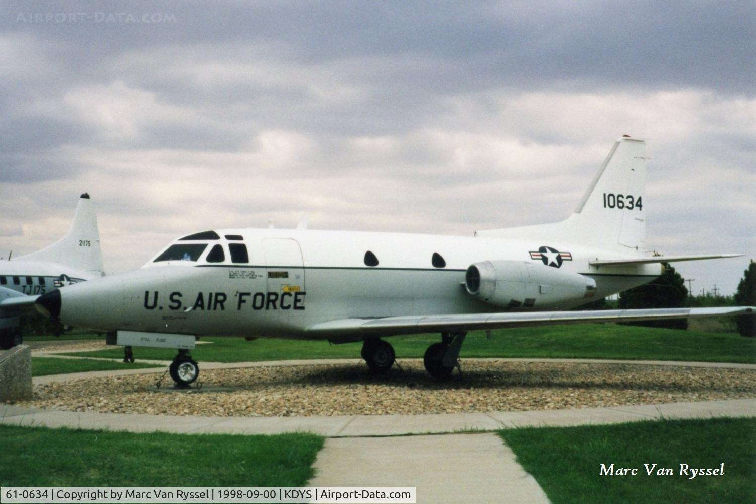 61-0634, 1961 North American CT-39A Sabreliner C/N 265-37, Linear Air Park Dyess AFB.