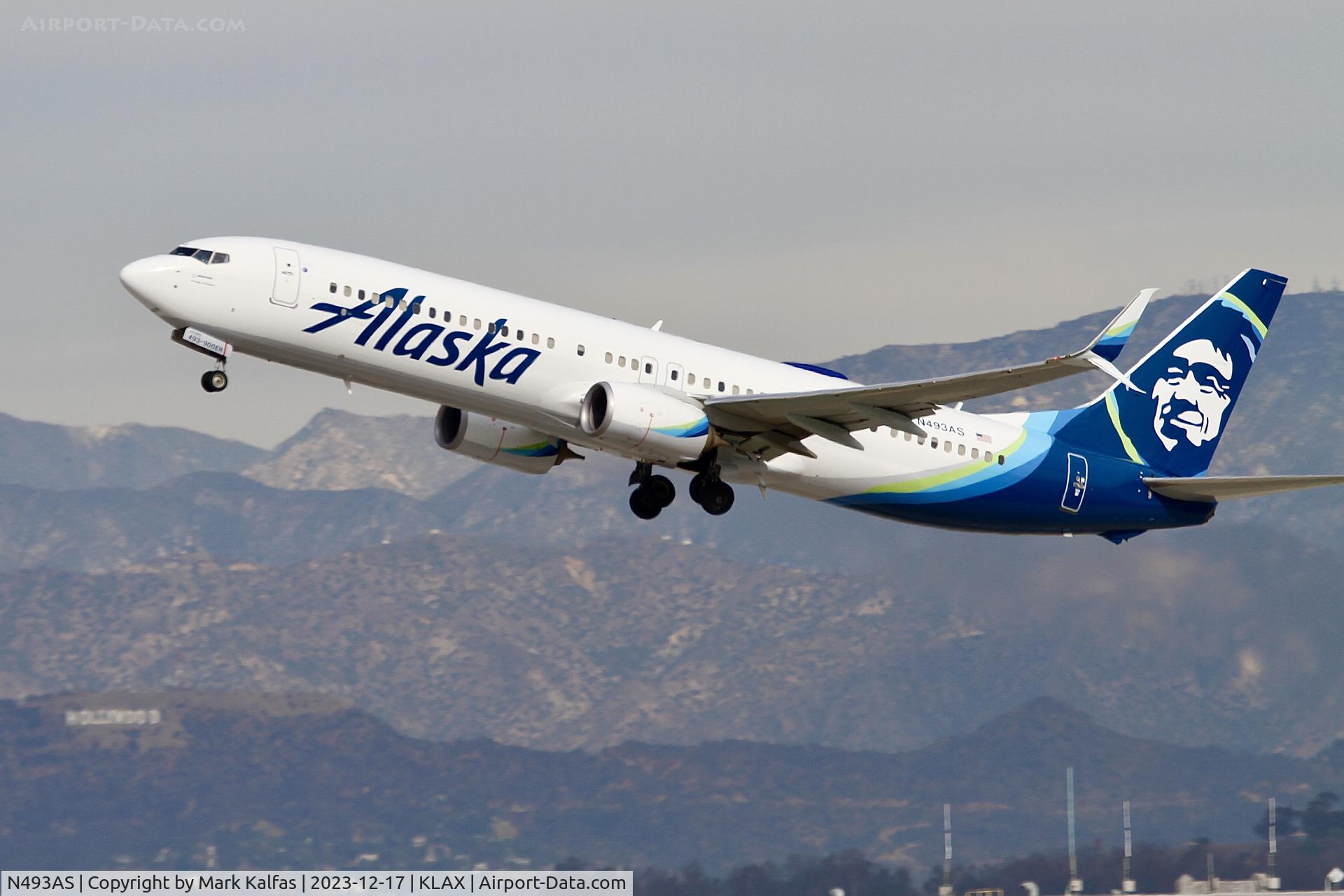N493AS, 2016 Boeing 737-990/ER C/N 41727, B739 Alaska Airlines Boeing 737-990ER  N493AS AS310 KLAX-KORD
