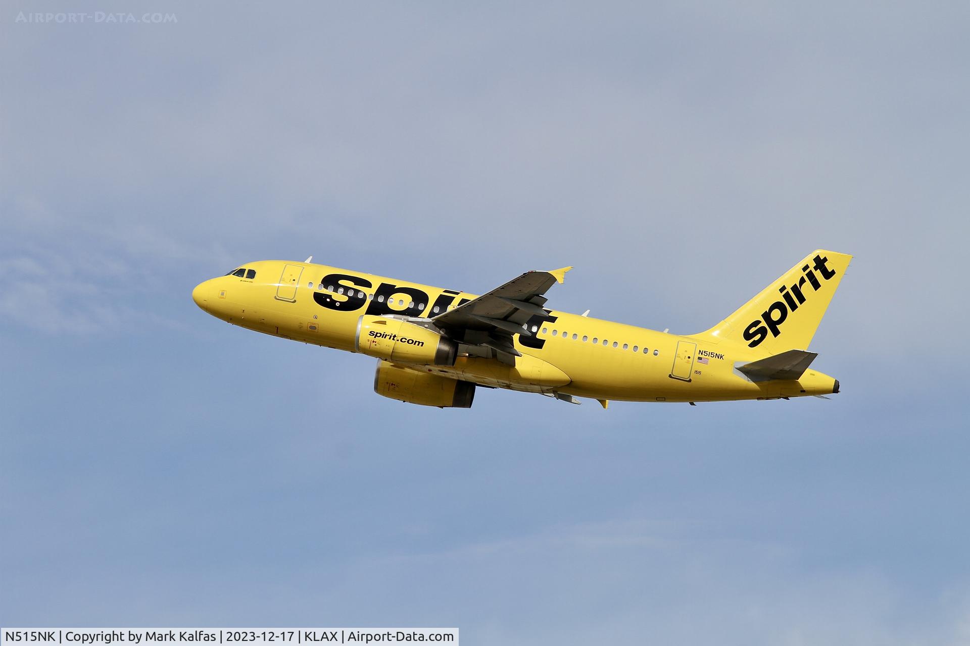 N515NK, 2006 Airbus A319-132 C/N 2698, A319 Spirit Airlines Airbus A319 N515NK NK3103 KLAX-KATL