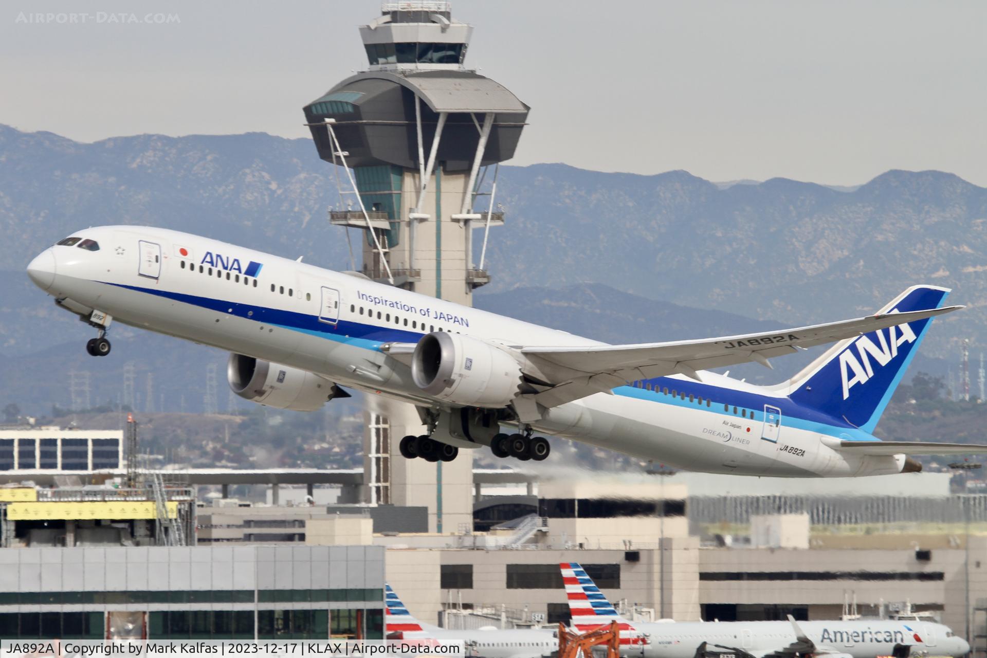 JA892A, 2017 Boeing 787-9 Dreamliner C/N 34513, B789 ANA Boeing 787-9 Dreamliner JA892A ANA6 RJAA-KLAX