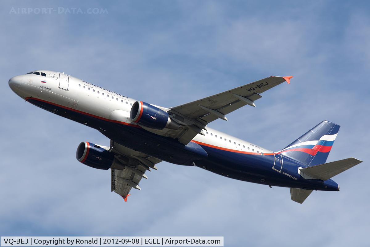 VQ-BEJ, 2010 Airbus A320-214 C/N 4160, at lhr
