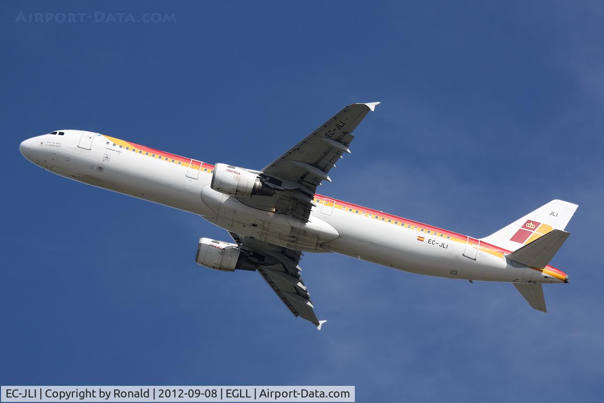 EC-JLI, 2005 Airbus A321-211 C/N 2563, at lhr