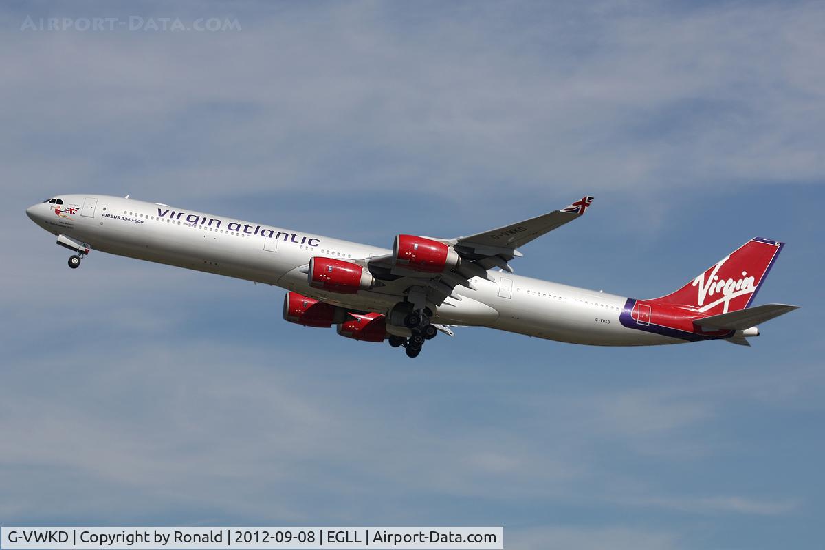G-VWKD, 2005 Airbus A340-642 C/N 706, at lhr