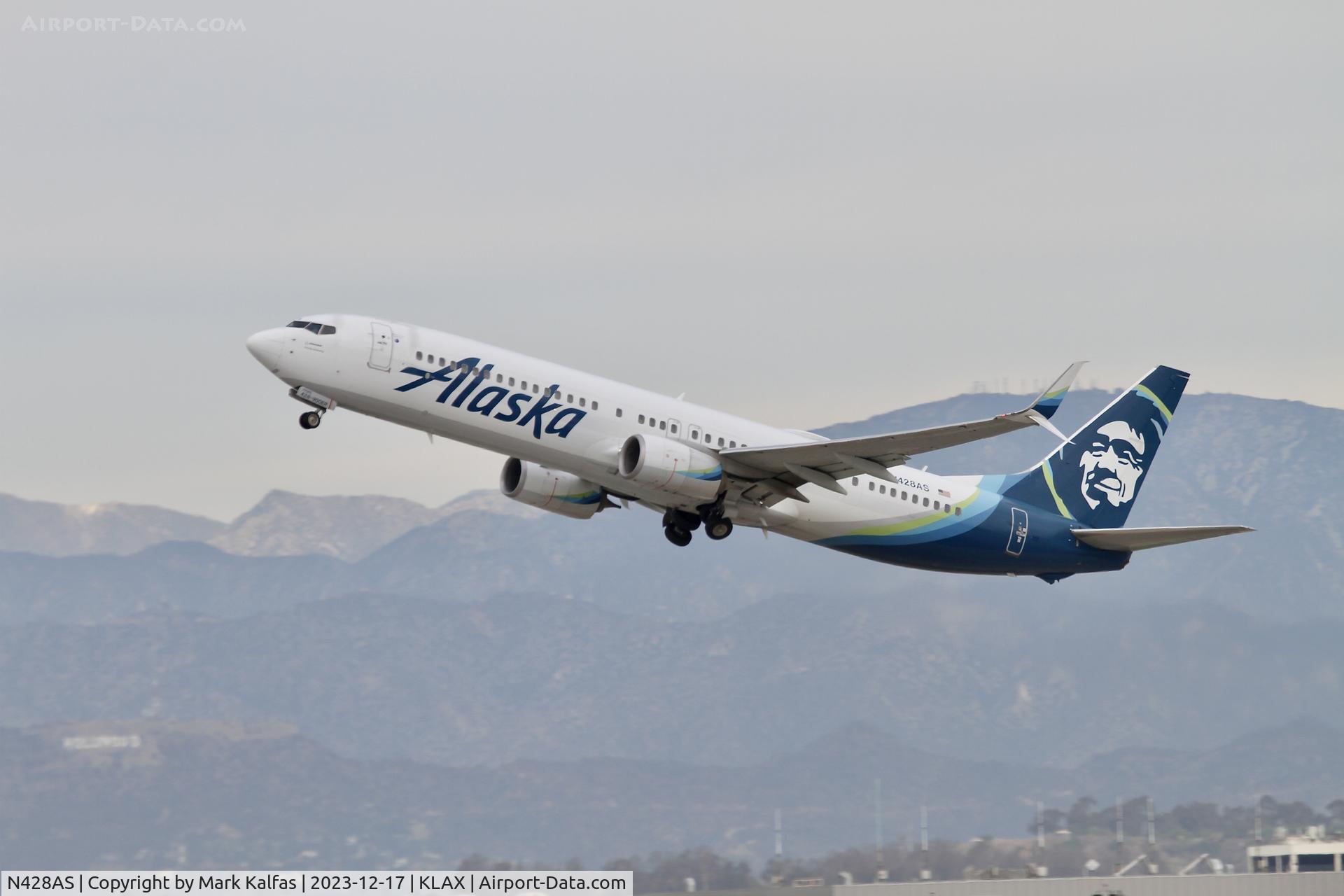 N428AS, 2016 Boeing 737-990/ER C/N 36353, B739 Alaska Airlines N428AS AS1430 KLAX MMSD