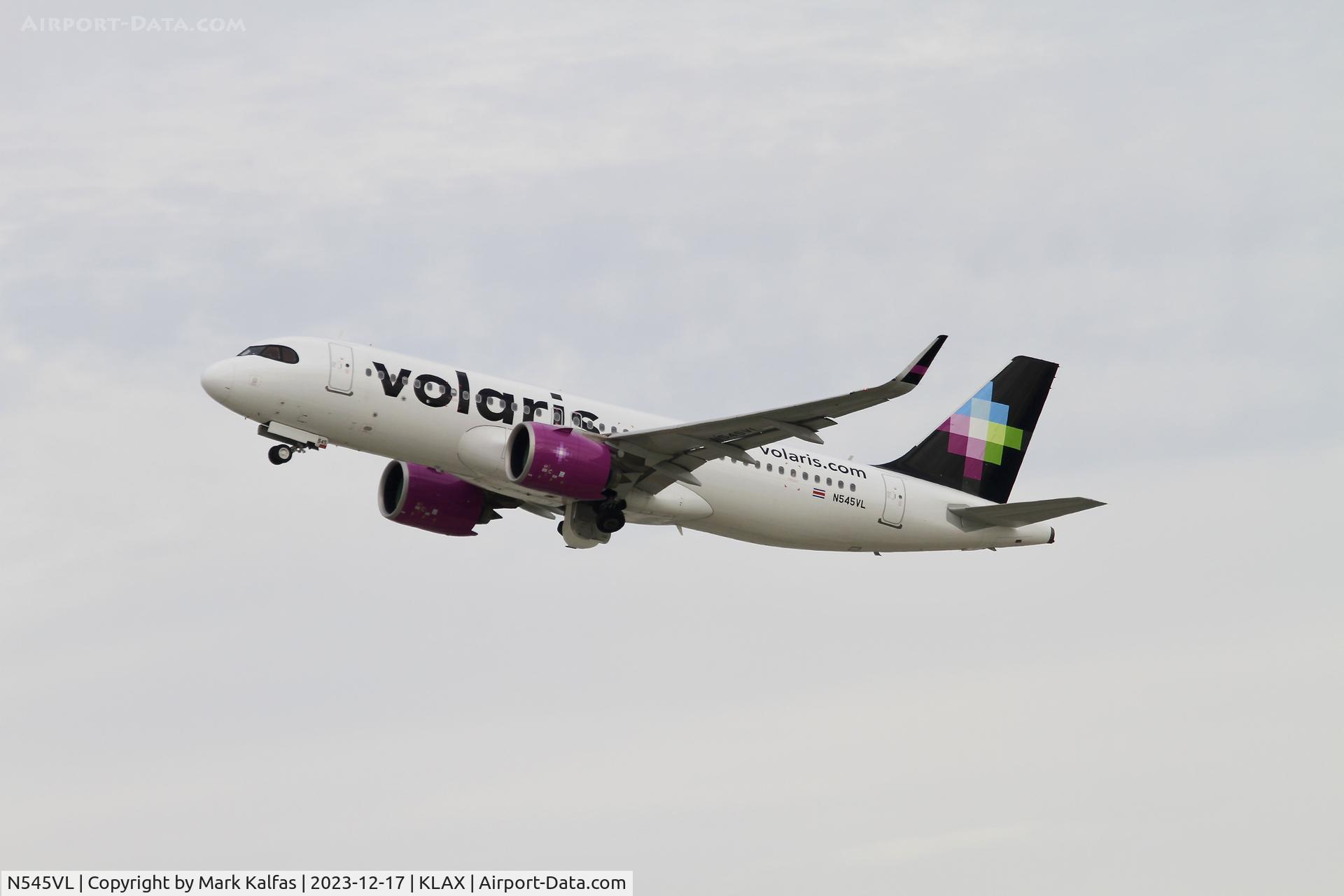 N545VL, 2021 Airbus A320-271N C/N 10495, A20N VOLARIS Airbus A320neo N545VL VOS4331 KLAX-MSLP