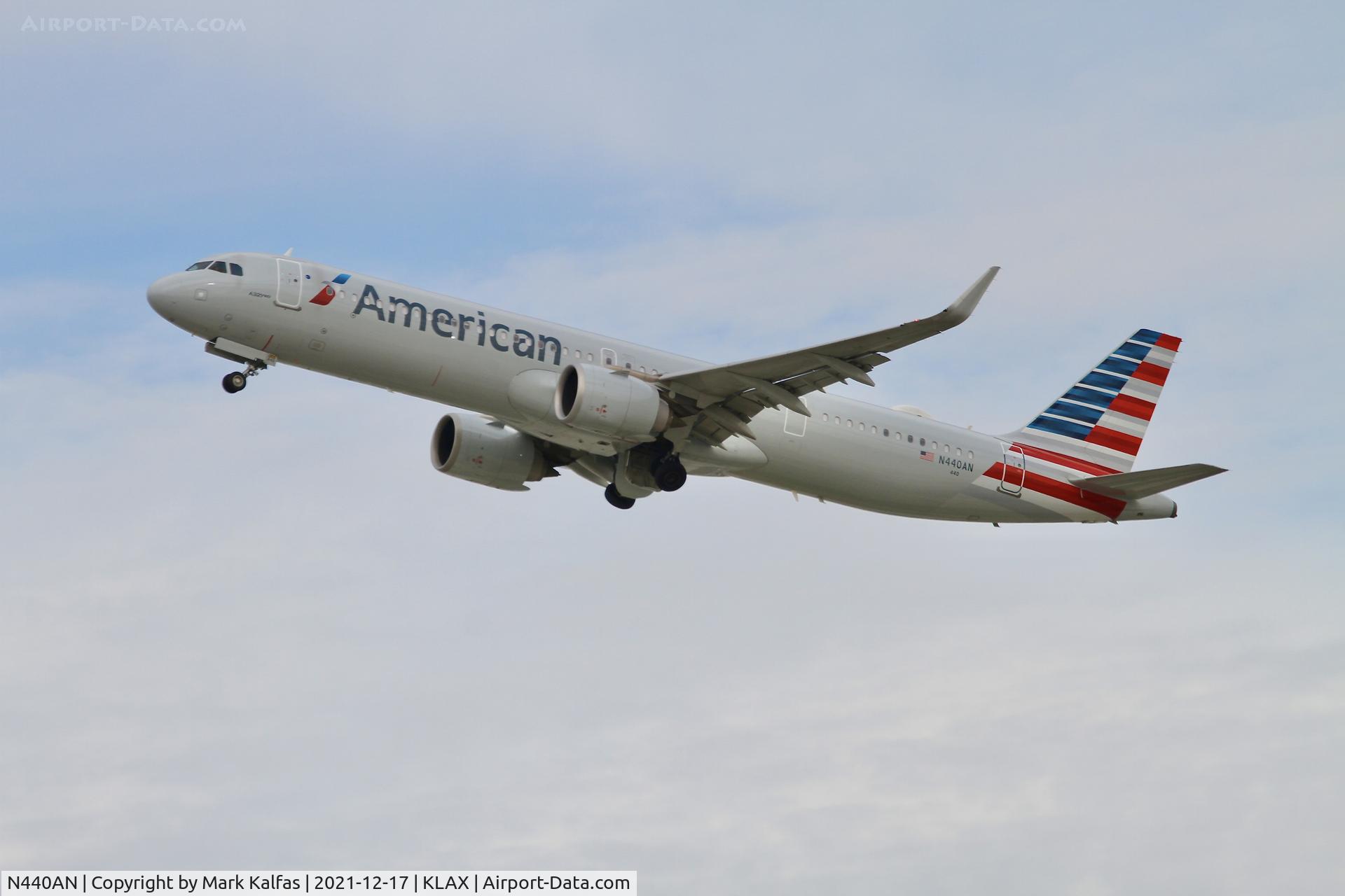 N440AN, 2021 Airbus A321-253NX C/N 10643, A21N American Airlines Airbus N440AN A321neo AA1661 KLAX -KCLT