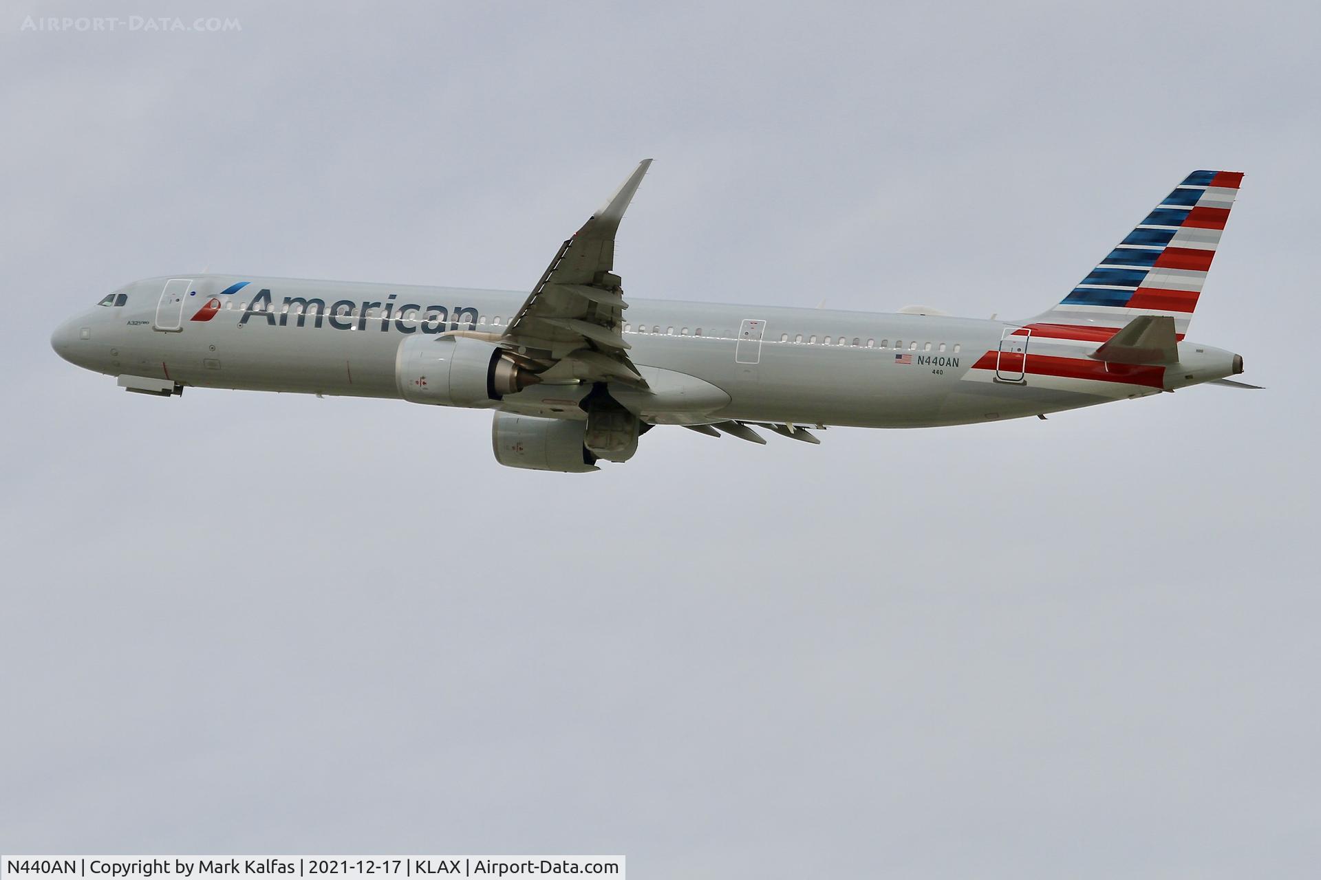 N440AN, 2021 Airbus A321-253NX C/N 10643, A21N American Airlines Airbus N440AN A321neo AA1661 KLAX -KCLT