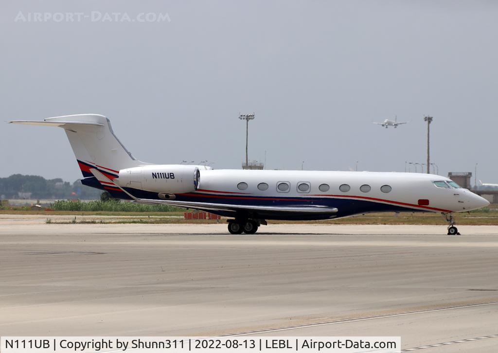 N111UB, 2019 Gulfstream GVI (G650ER) C/N 6393, Parked at the General Aviation area...
