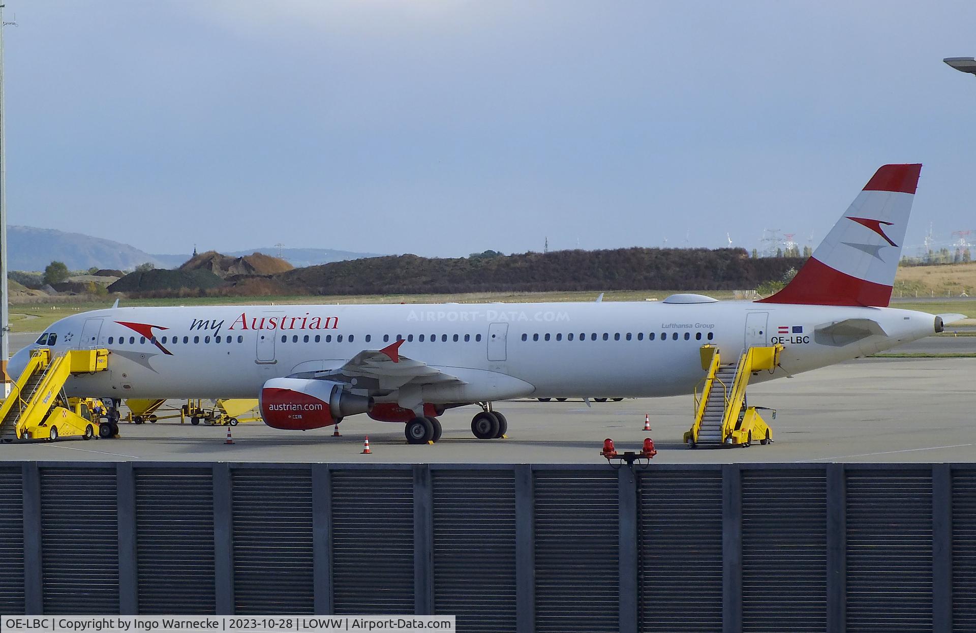 OE-LBC, 1996 Airbus A321-111 C/N 581, Airbus A321-111 of Austrian Airlines at Wien-Schwechat airport