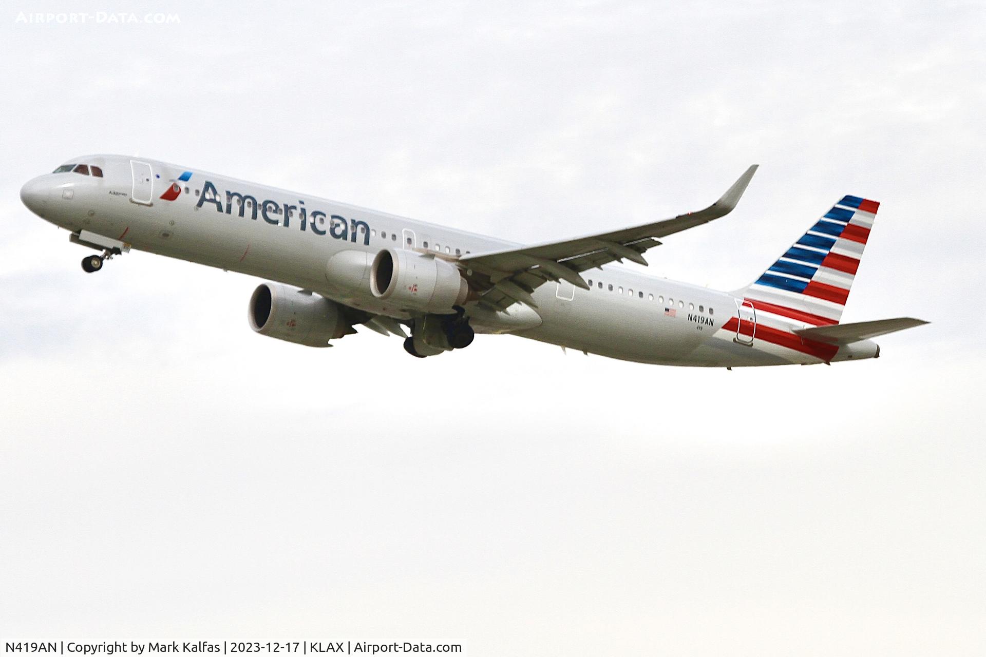 N419AN, 2020 Airbus A321-253NX C/N 10017, A21N American Airlines Airbus A321neo N419AN AA658 KLAV-KMIA