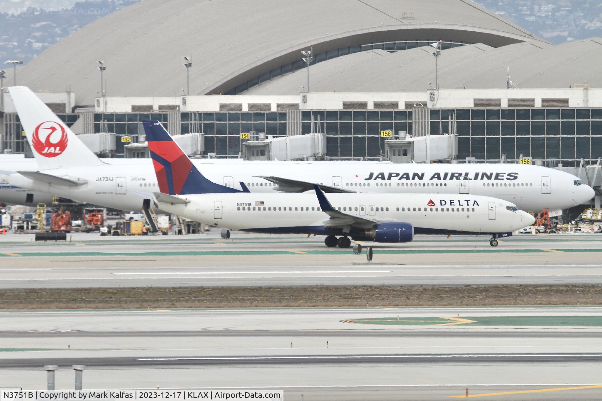 N3751B, 2001 Boeing 737-832 C/N 30491, B738 Delta Airlines Boeing 737-800 N3751B DL1115 KLAX-KMSY