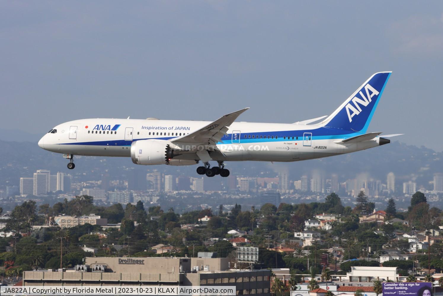 JA822A, 2013 Boeing 787-8 Dreamliner C/N 34512, ANA 788 zx RJTT /HND - LAX
