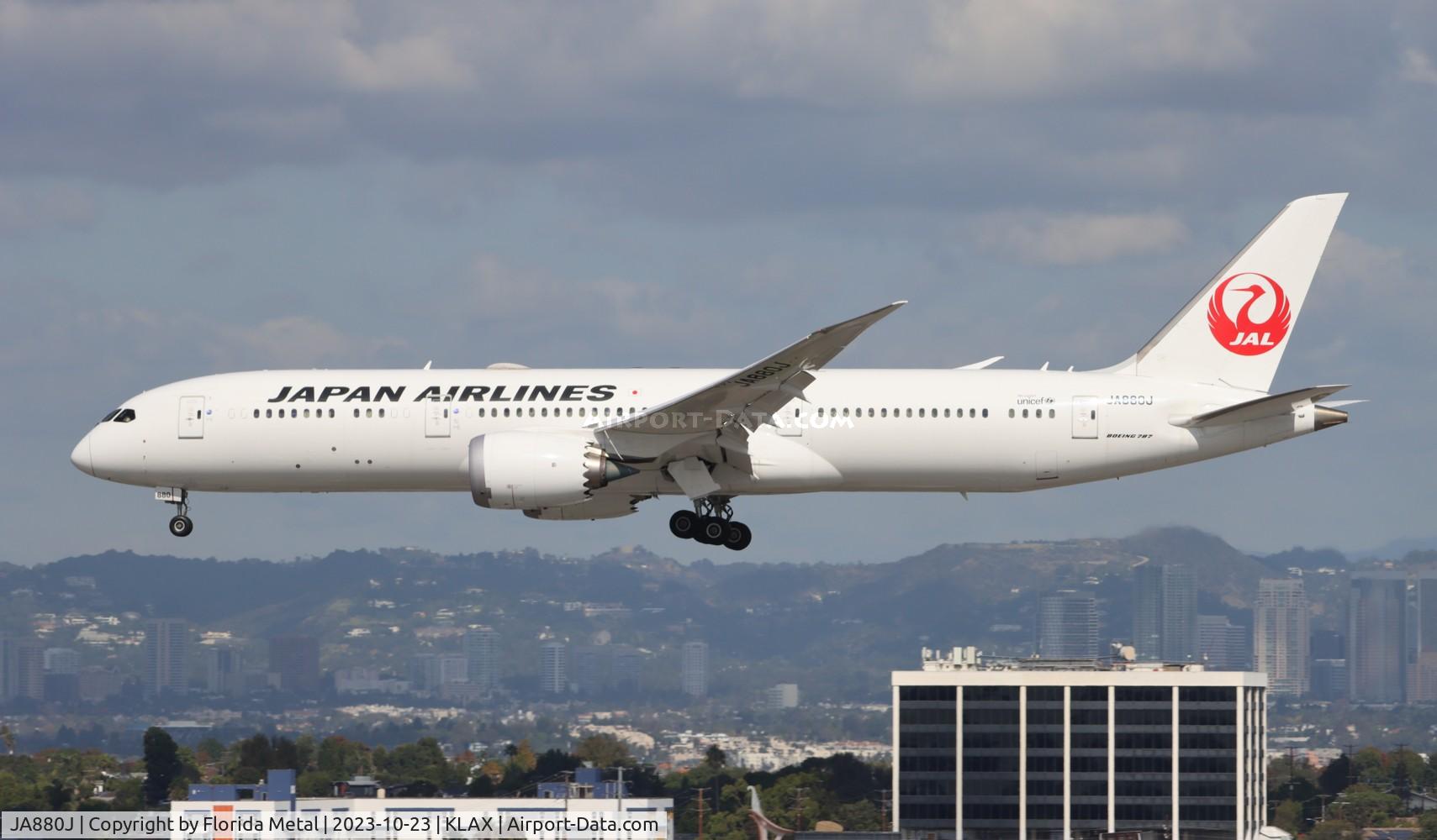 JA880J, 2020 Boeing 787-9 Dreamliner C/N 35426, JAL 789 zx KIX-LAX