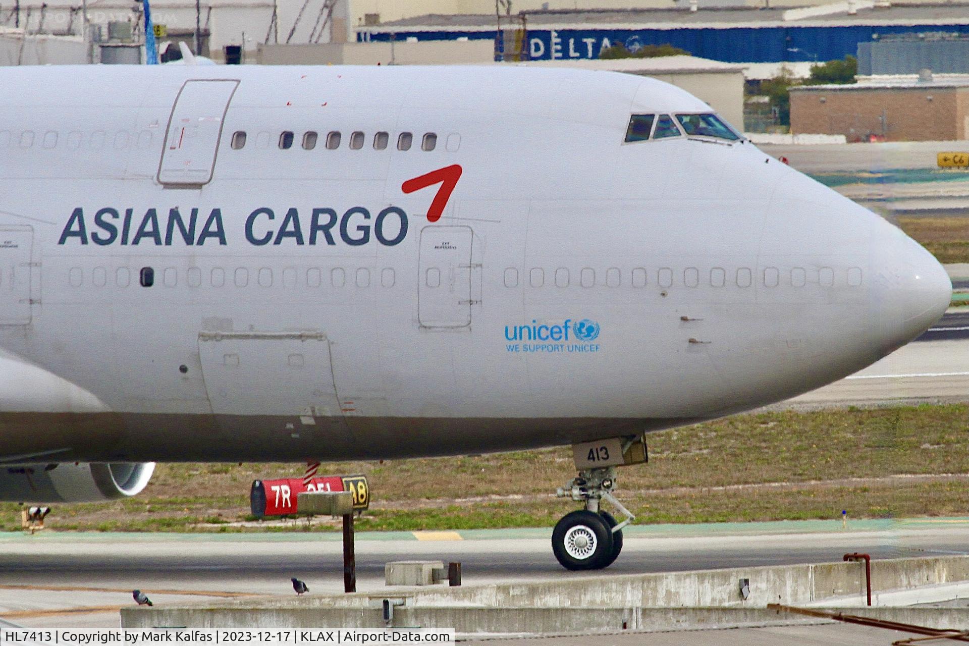 HL7413, 1991 Boeing 747-48ESF C/N 25405, B744 Asiana Cargo Boeing 747-48E HL7413 TW A8 HLAX