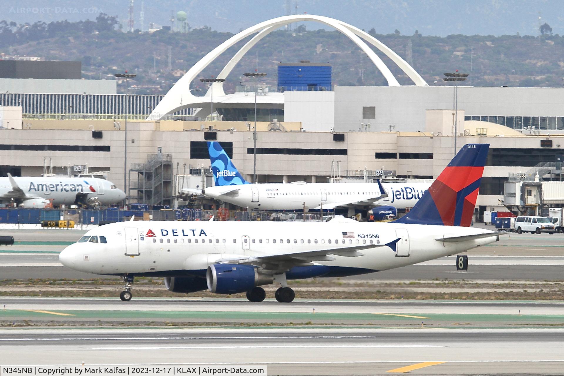 N345NB, 2002 Airbus A319-114 C/N 1774, A319 Delta Airlines Airbus A319 N345NB DAL2253 KLAS-KLAX