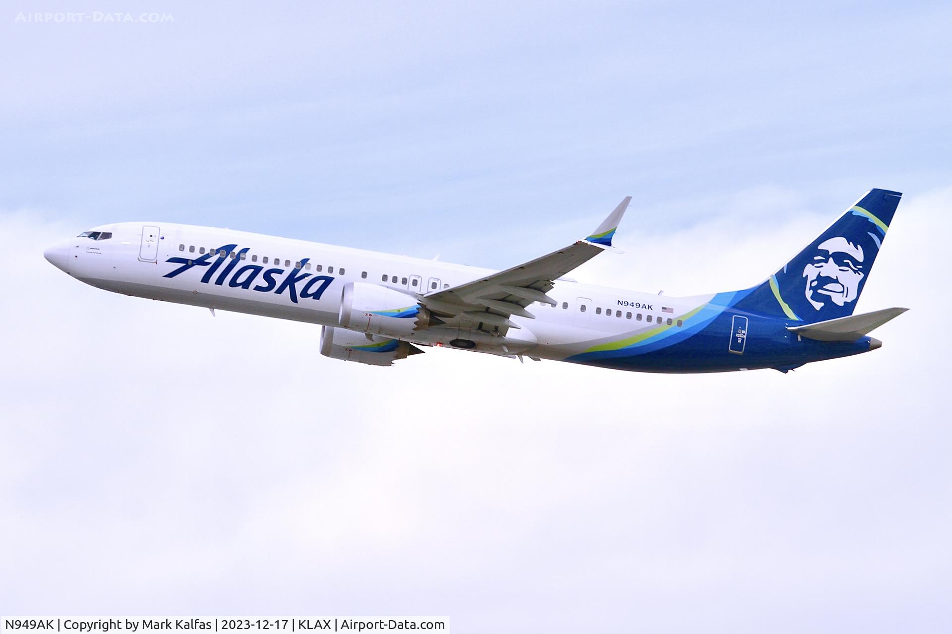 N949AK, 2022 Boeing 737-9 MAX C/N 43356, B39M Alaska Airlines Boeing 737 MAX 9 N949AK ASA1348 KLAX-MMPR