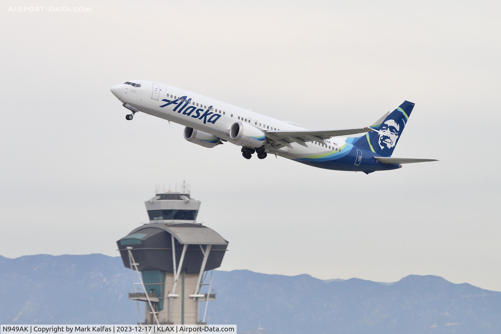 N949AK, 2022 Boeing 737-9 MAX C/N 43356, B39M Alaska Airlines Boeing 737 MAX 9 N949AK ASA1348 KLAX-MMPR