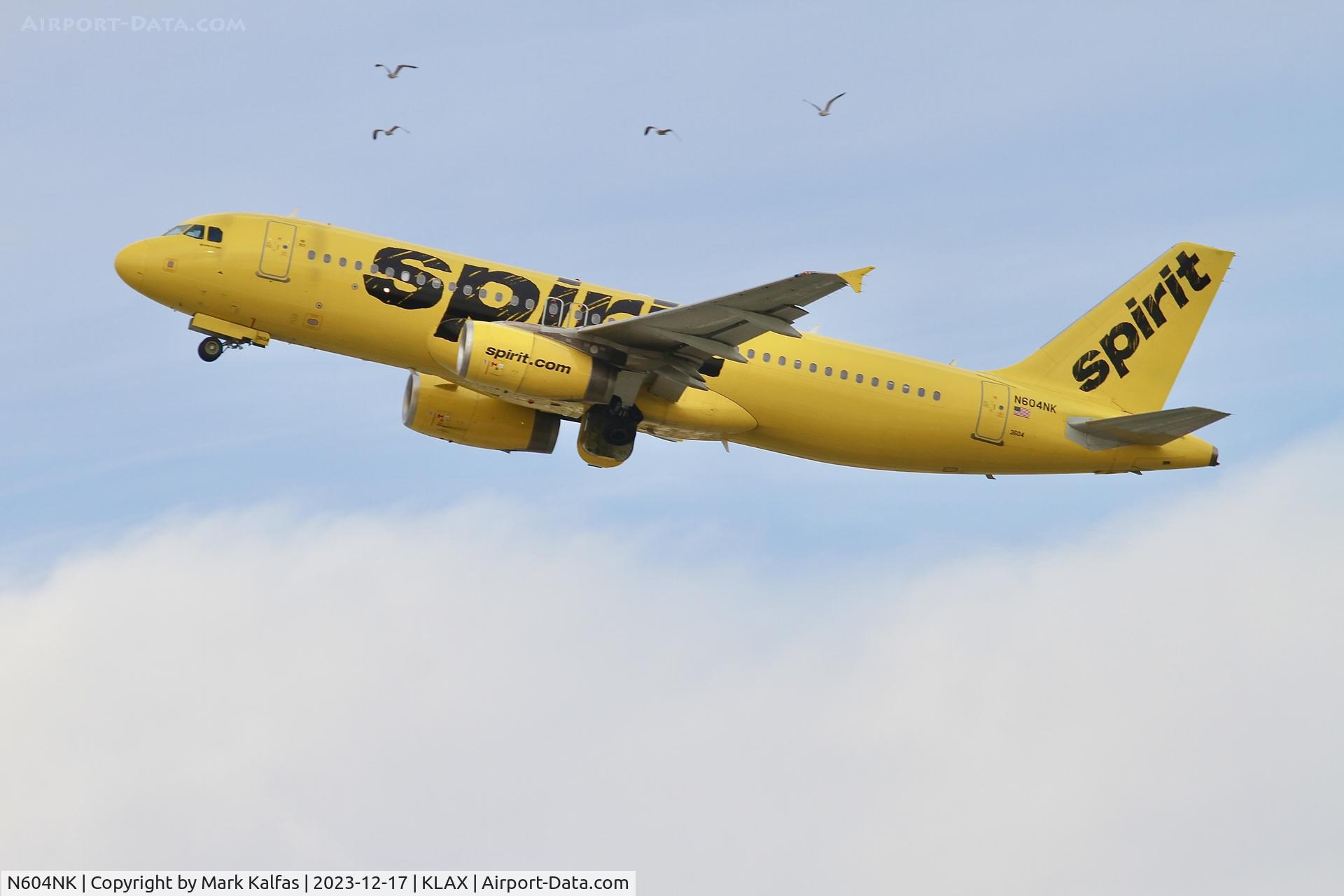 N604NK, 2010 Airbus A320-232 C/N 4431, A320 Spirit Airlines Airbus A320 N604NK NKS2368 KLAX-KDTW