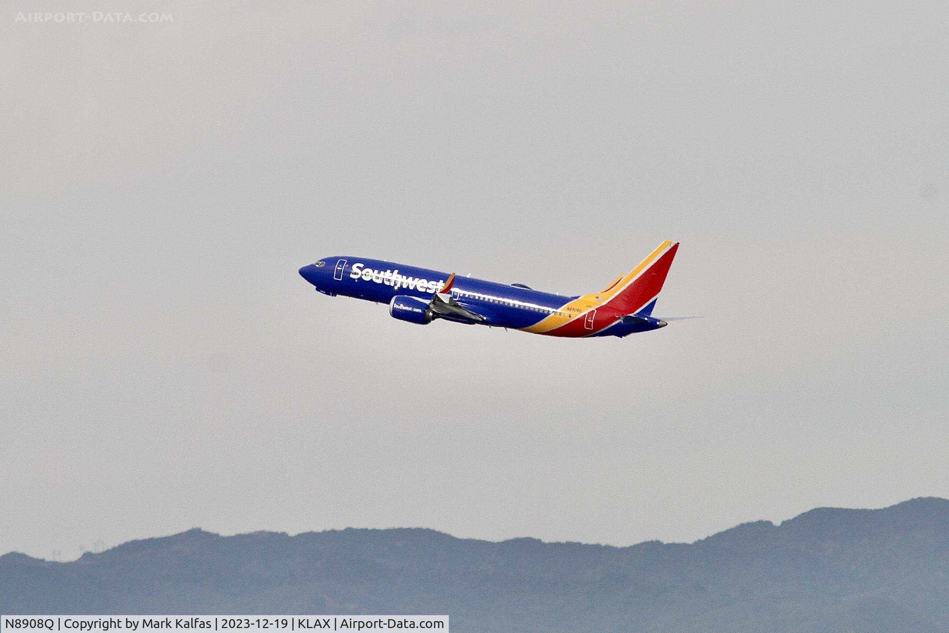 N8908Q, 2023 Boeing 737-8 MAX C/N 67469, B38M SouthWest Boeing 737-8 MAX, N9008Q SWA3100 LAX-SMF