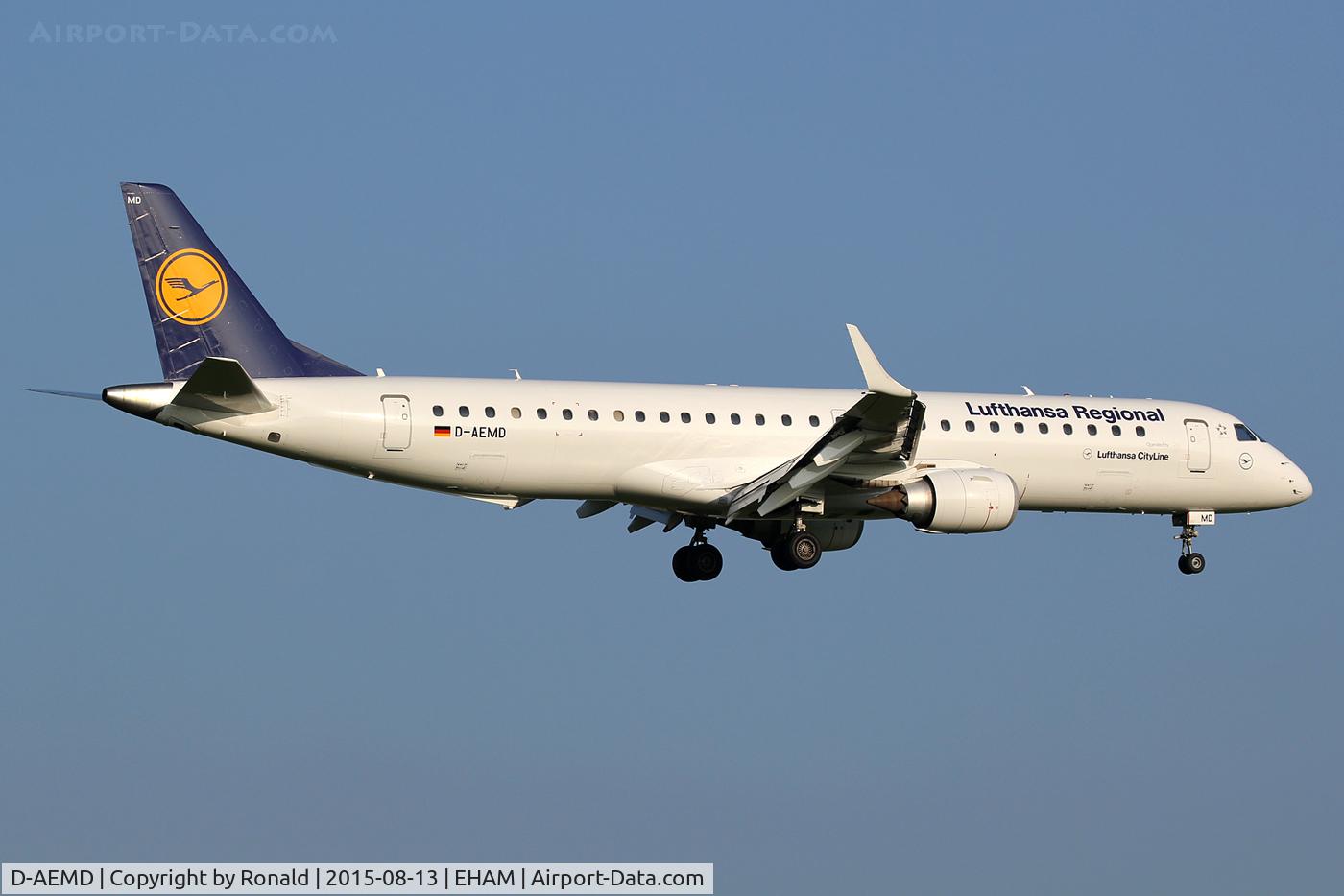 D-AEMD, 2009 Embraer 195LR (ERJ-190-200LR) C/N 19000305, at spl